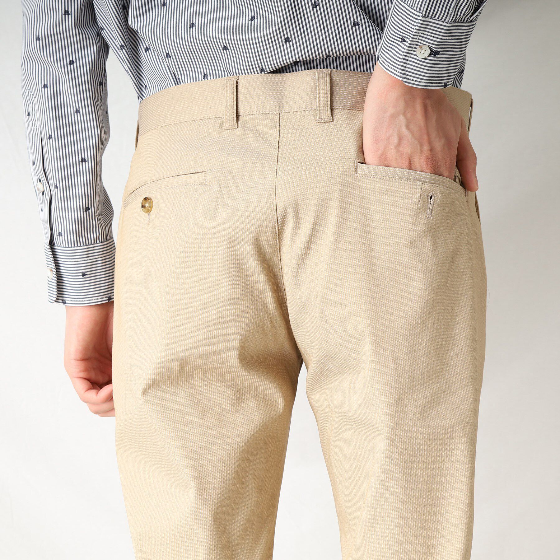 TAKEO KIKUCHI「ハイストレッチ ピケ スリム パンツ」|その他|