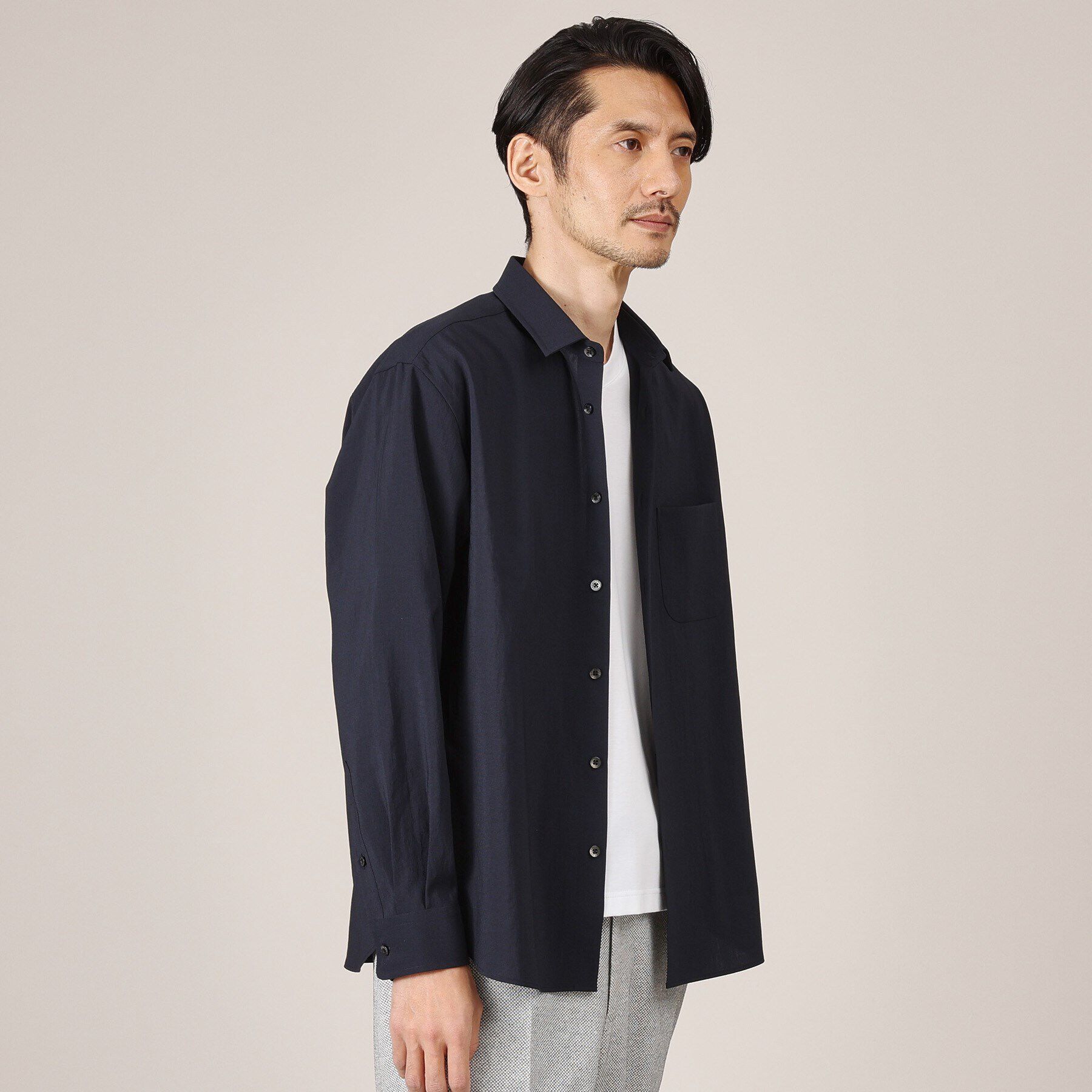 TAKEO KIKUCHI「【Made in JAPAN】麻調ショートカラーシャツ」|シャツ・ブラウス|