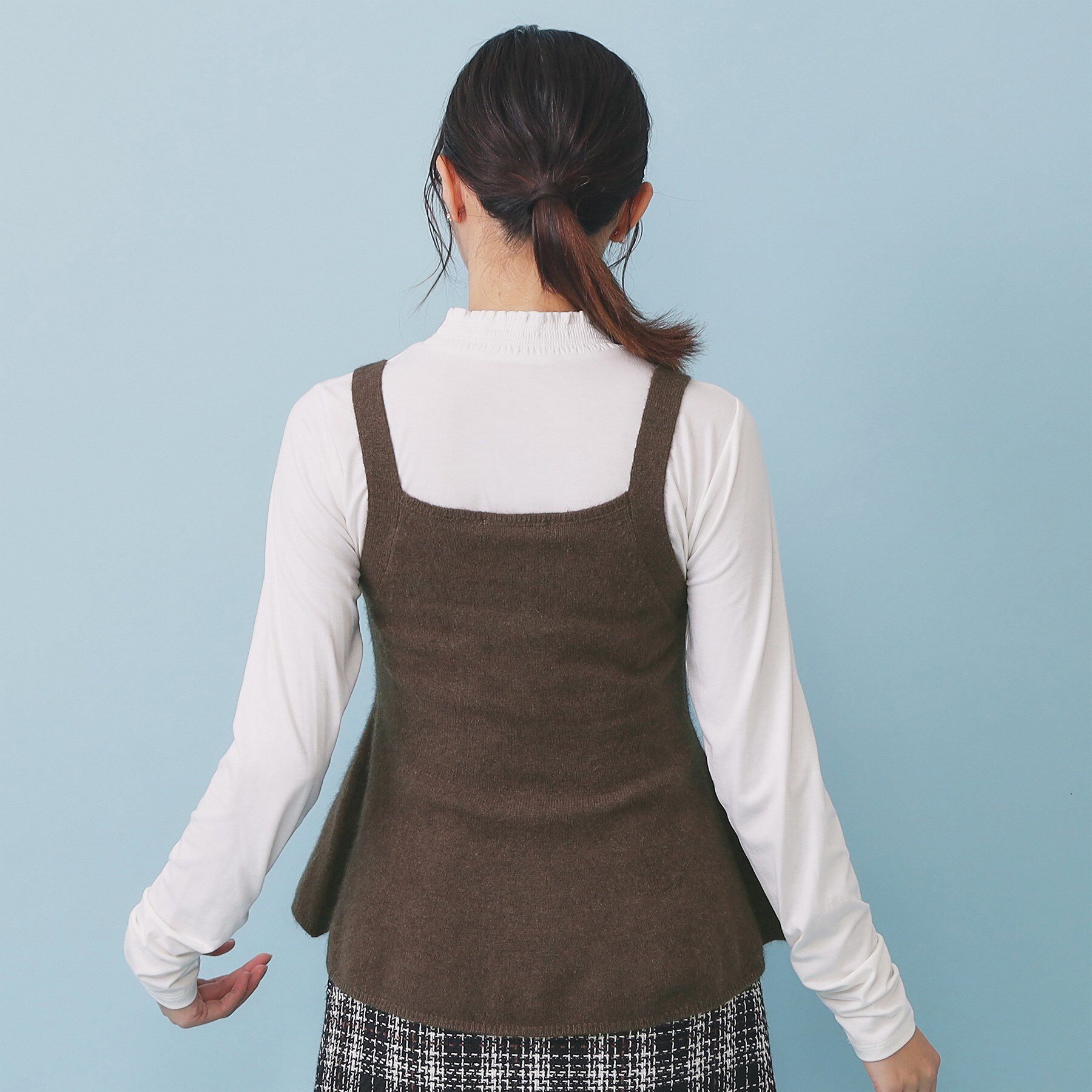 index「ペプラムニットキャミソール/アンサンブル対応【洗える】」|キャミソール|