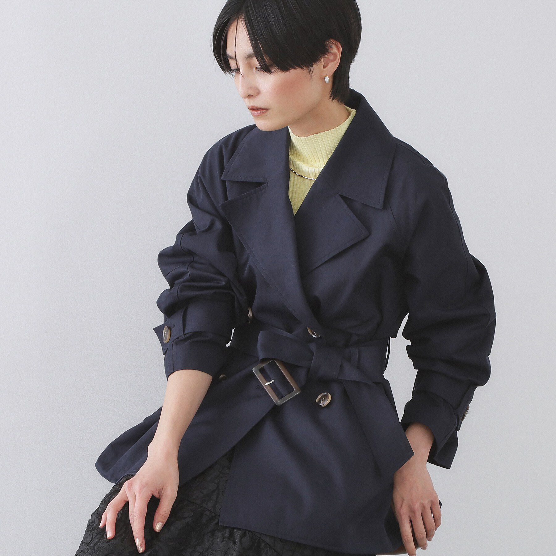 OPAQUE.CLIP「ミドルトレンチコート【洗濯機OK】」|トレンチコート|