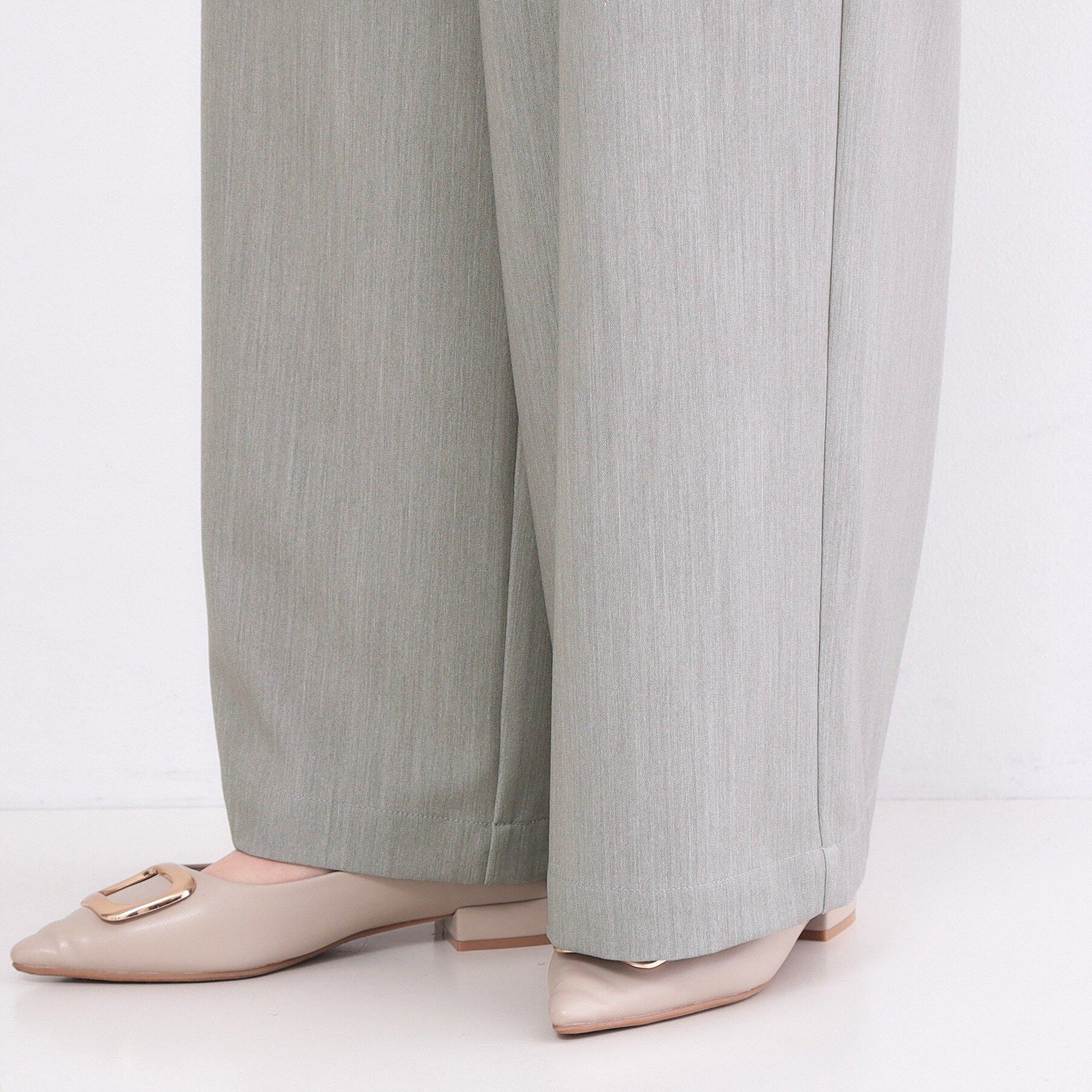 OPAQUE.CLIP「ウエストサテンイージータックワイドパンツ【洗濯機OK】」|その他|