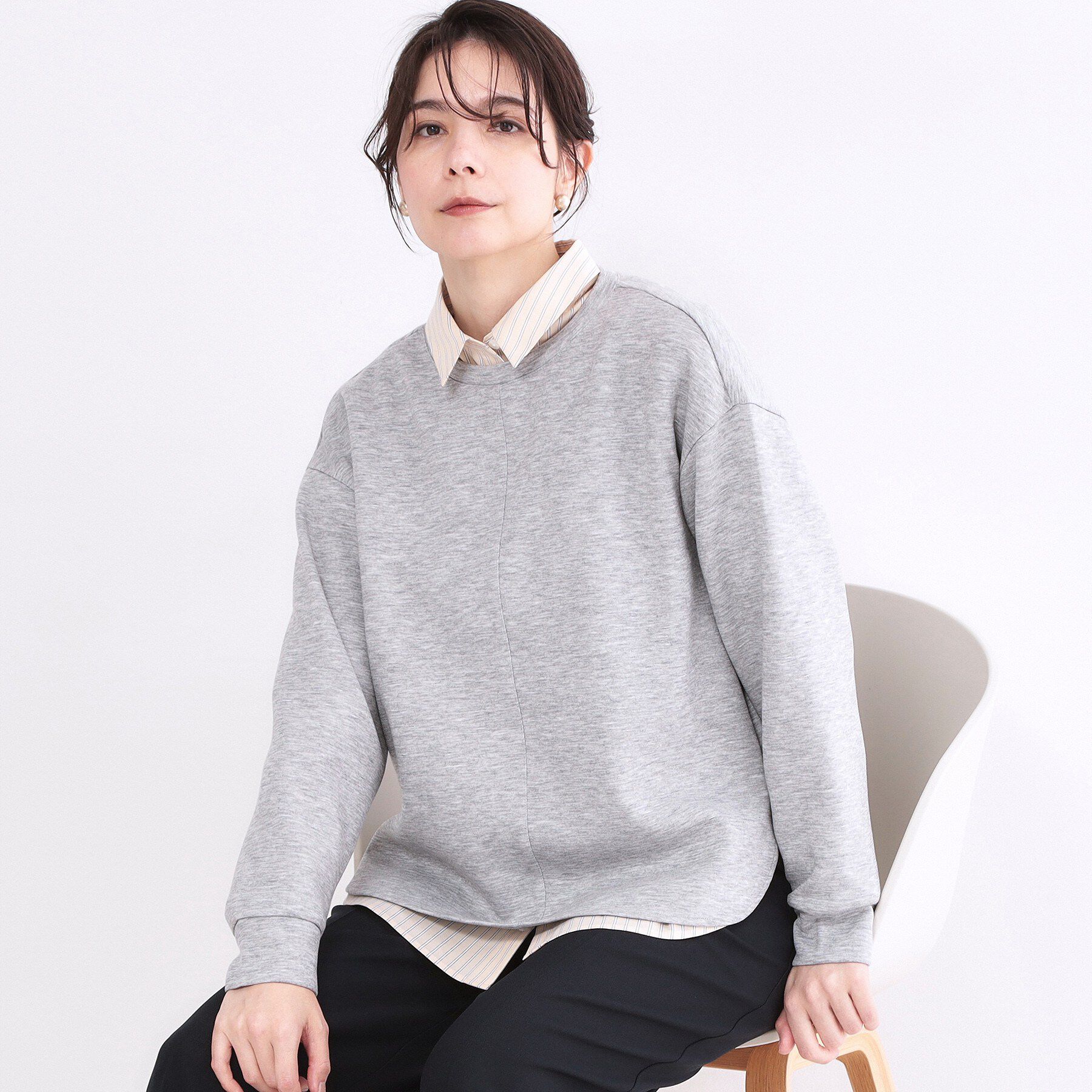 OPAQUE.CLIP「リラクシーボリュームスリーブトップス【洗濯機OK】」|Tシャツ・カットソー|