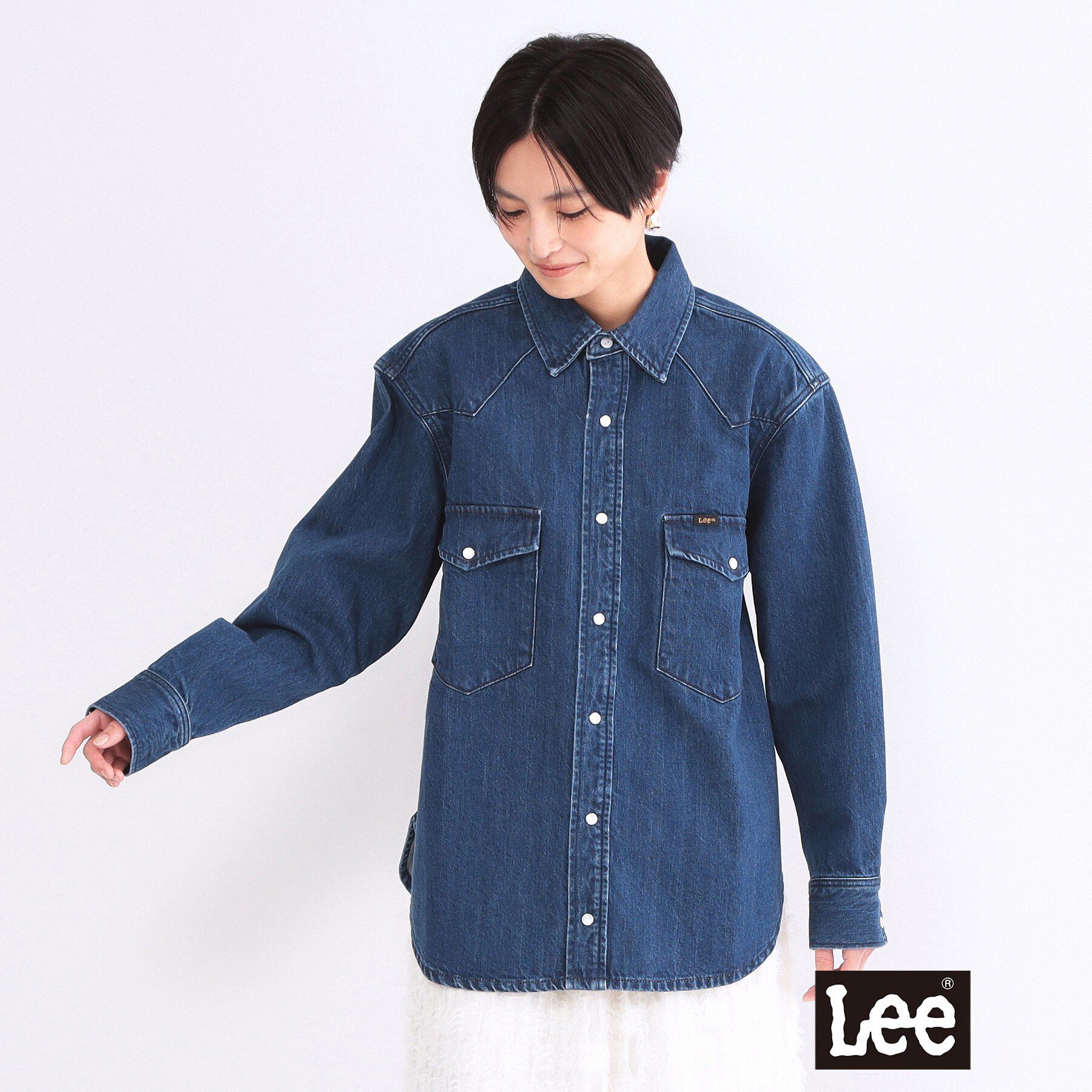 OPAQUE.CLIP「【Lee別注】ウエスタンシャツデニムジャケット【洗濯機OK】」|デニムジャケット|