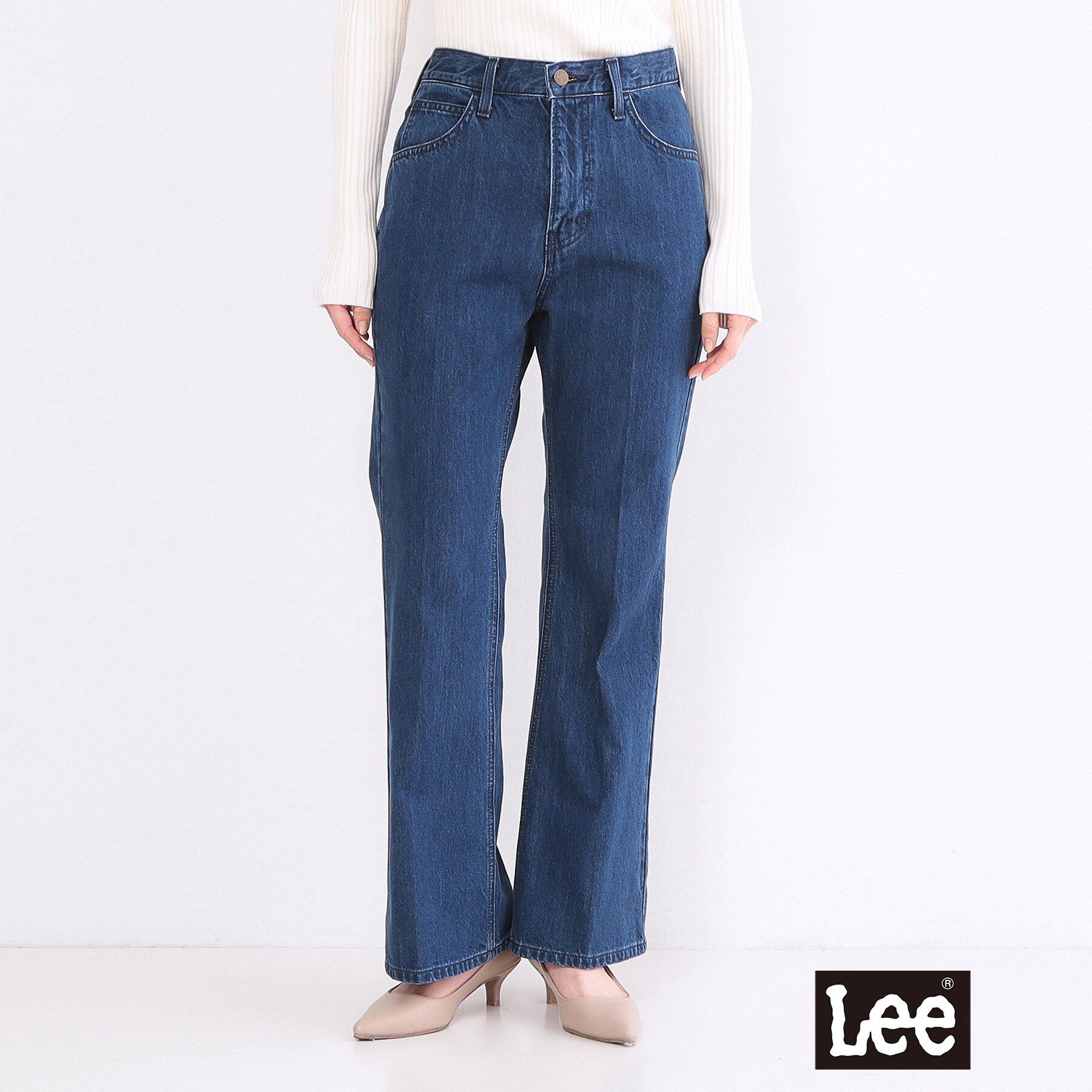 OPAQUE.CLIP「【Lee別注】フレアデニムパンツ【洗濯機OK】」|デニム|