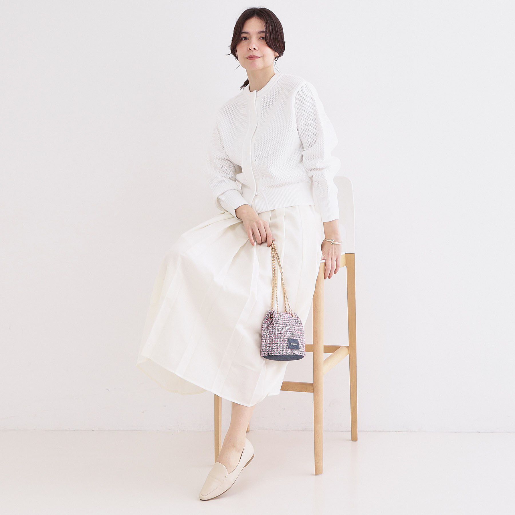 OPAQUE.CLIP「シアーリネンブレンドイージープリーツスカート【洗濯機OK】」|スカート|