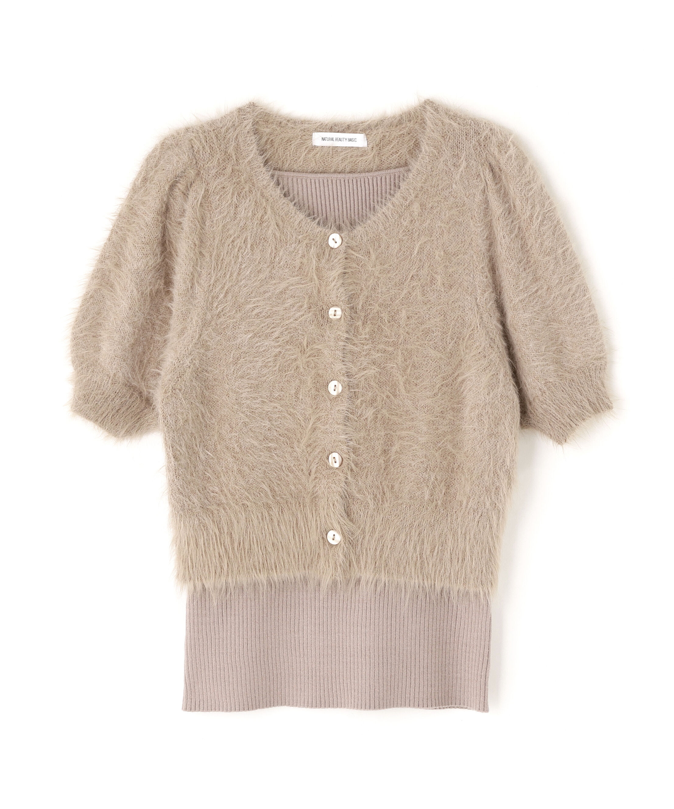  「ハーフスリーブシャギーアンサンブル」|ニット・セーター|