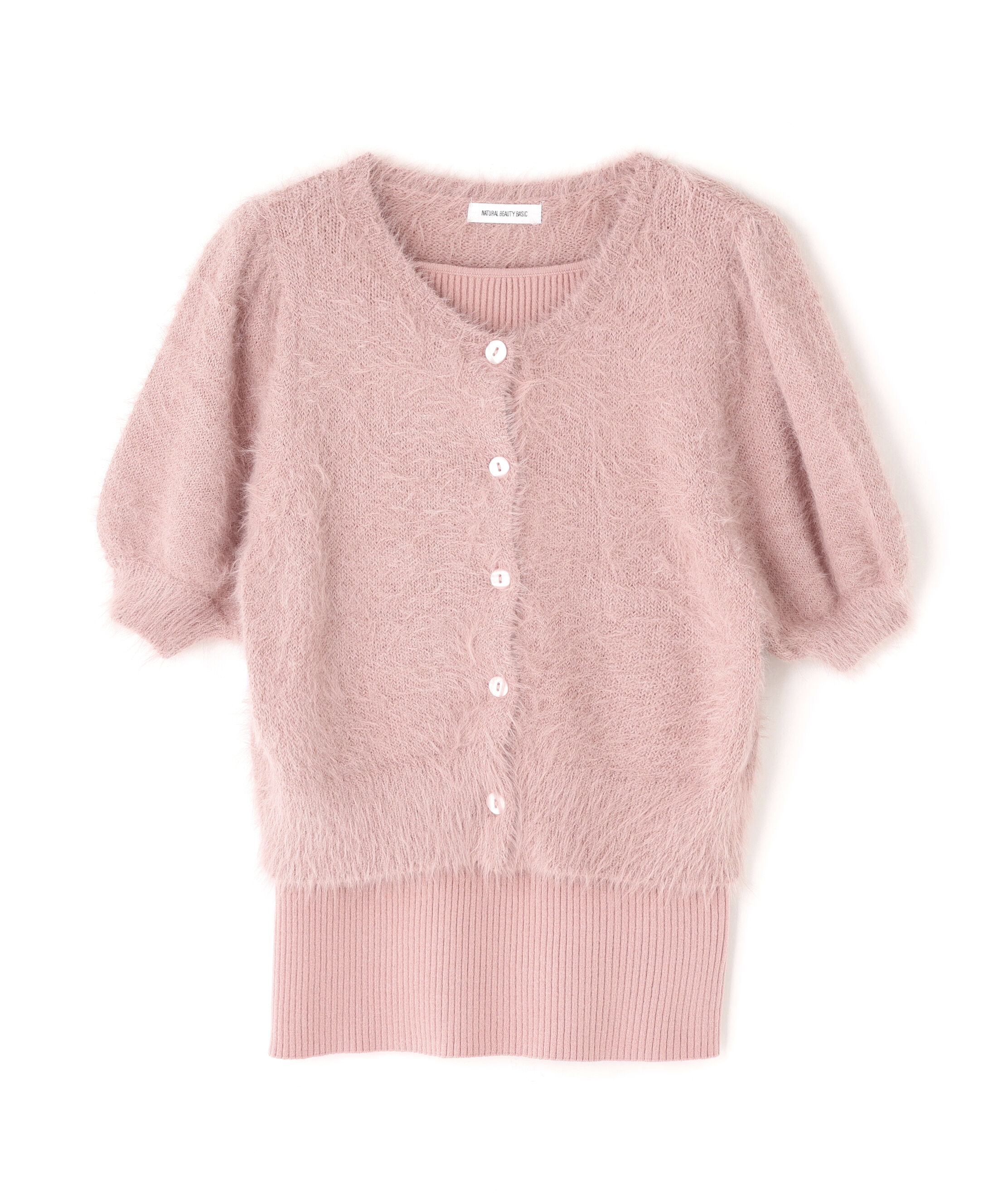  「ハーフスリーブシャギーアンサンブル」|ニット・セーター|