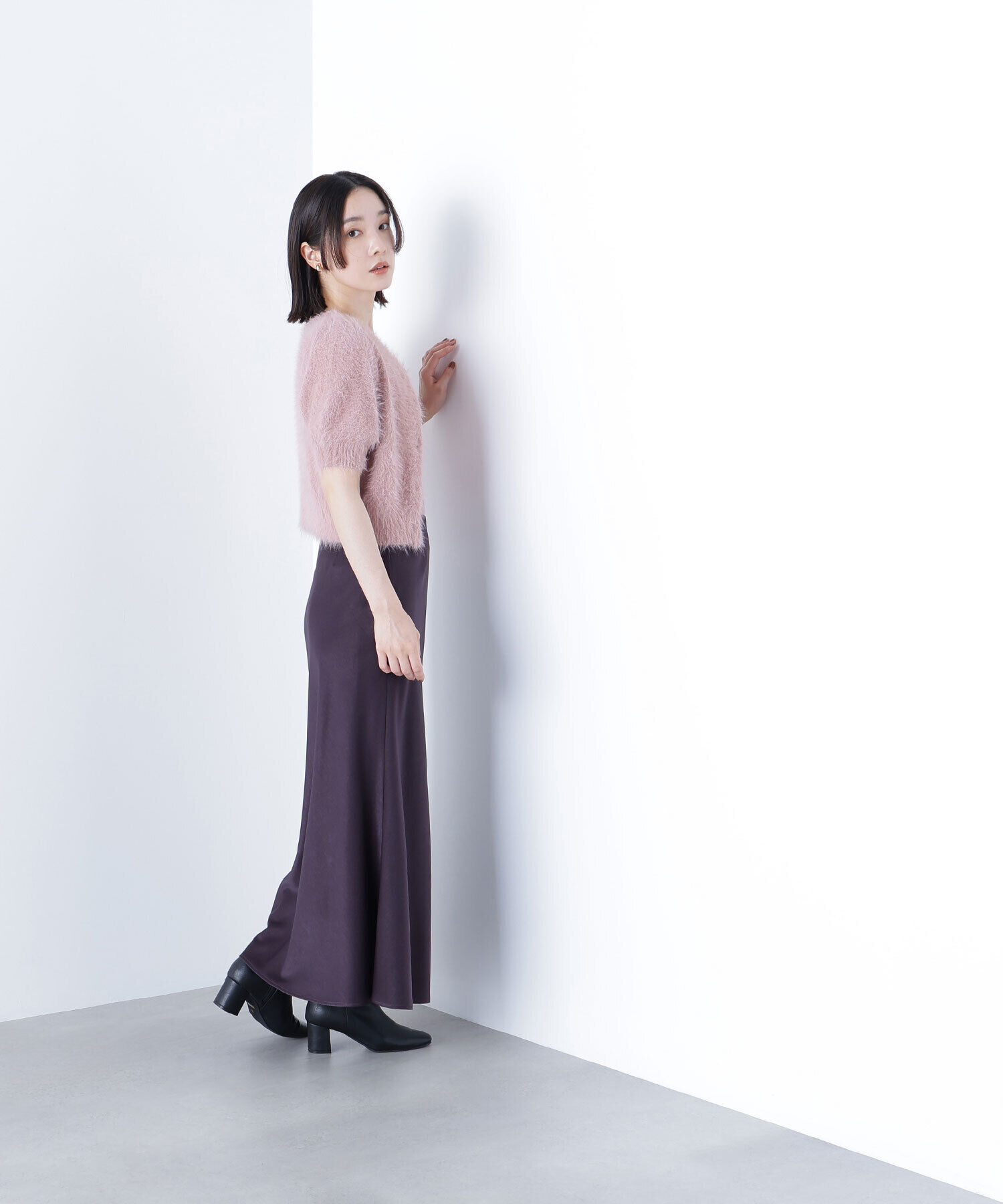  「ハーフスリーブシャギーアンサンブル」|ニット・セーター|