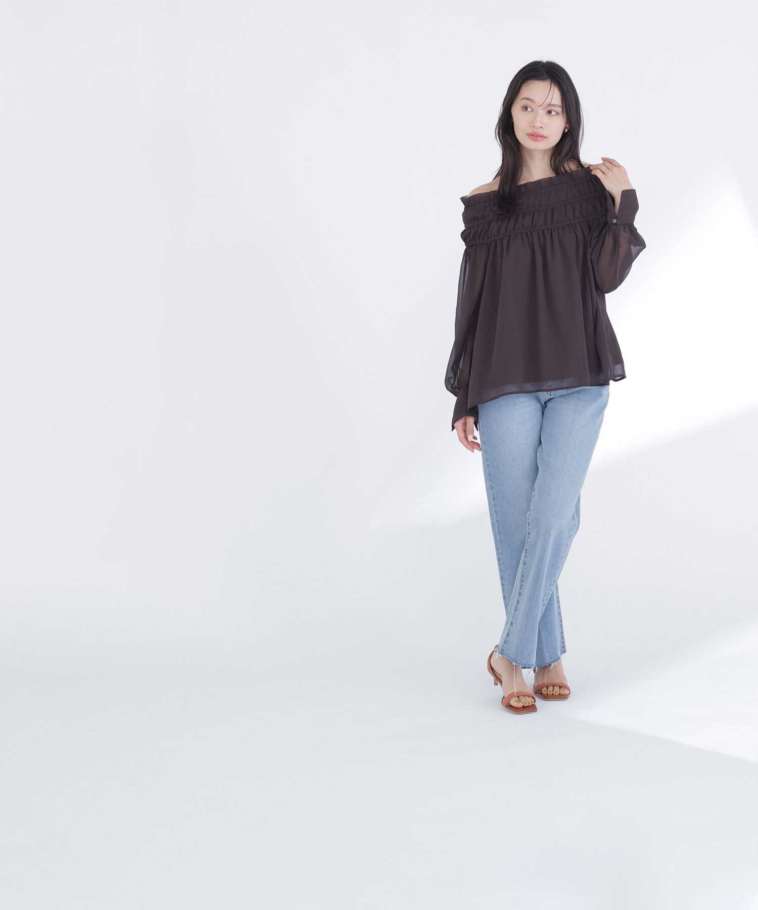  「シャーリングショルダーブラウス」|シャツ・ブラウス|