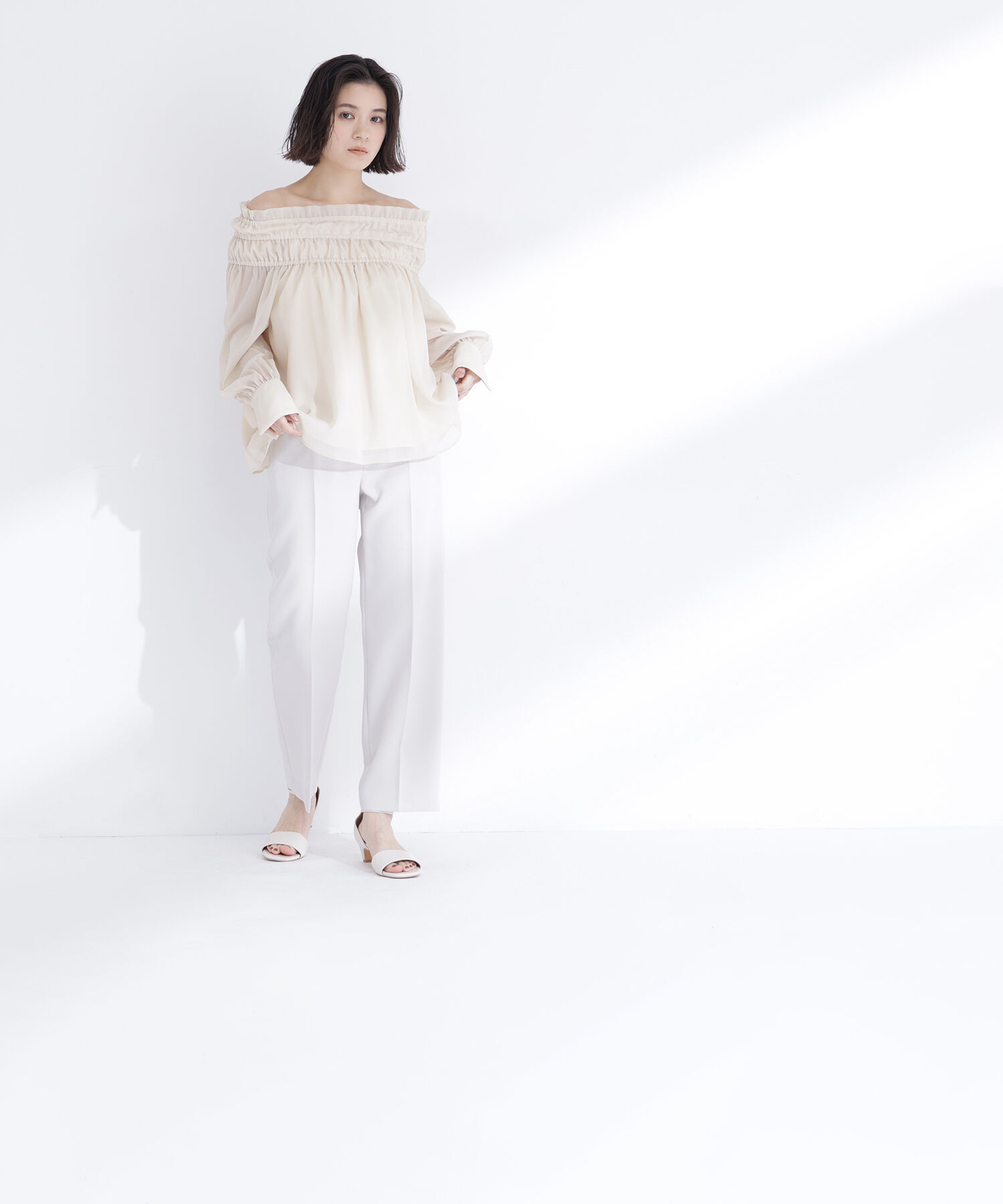  「シャーリングショルダーブラウス」|シャツ・ブラウス|