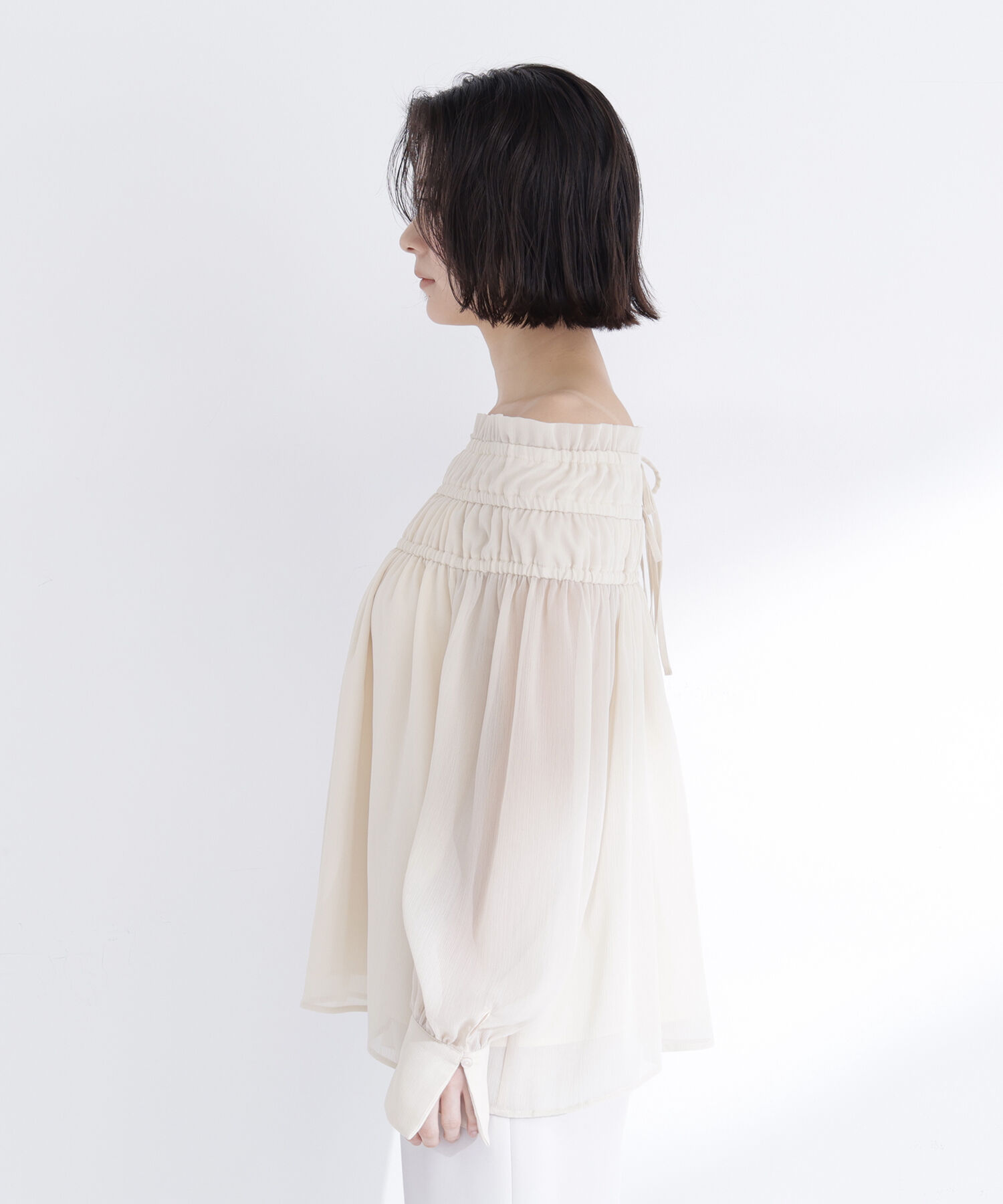  「シャーリングショルダーブラウス」|シャツ・ブラウス|