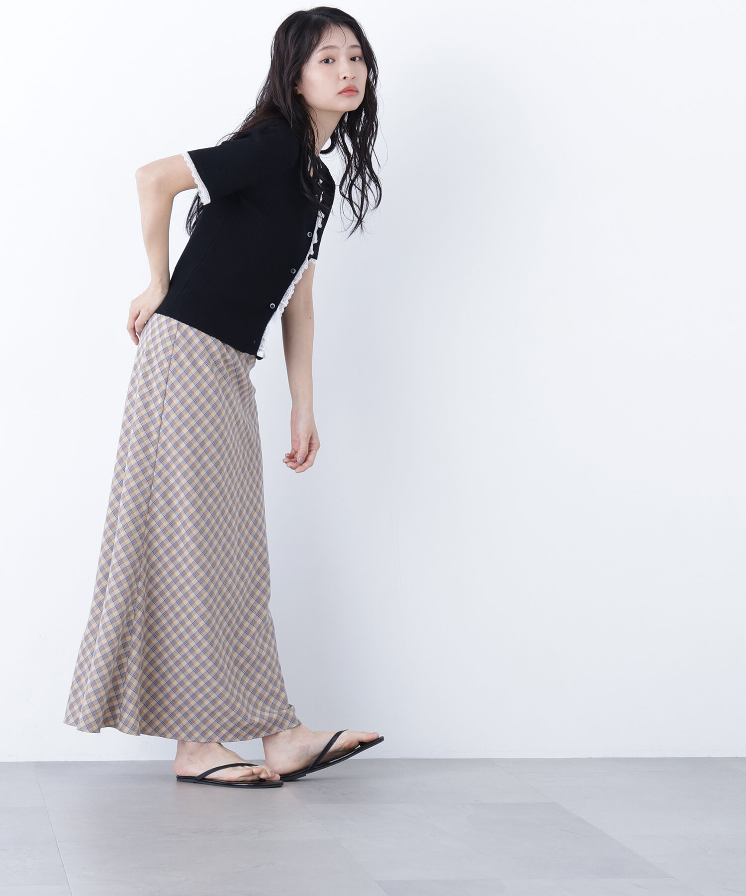  「〈N.〉レーストリムニットカーディガン」|ニット・セーター|