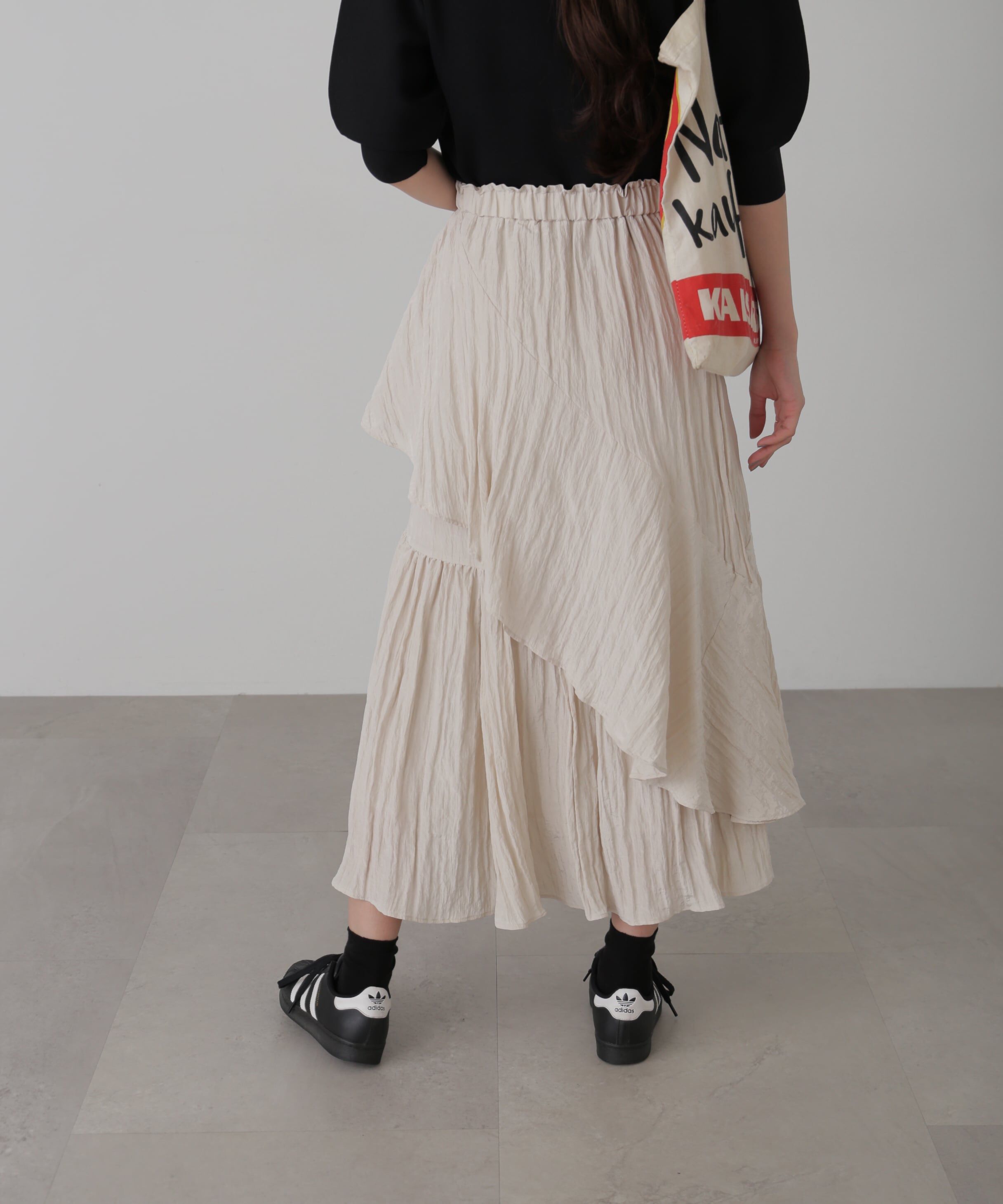  「ワッシャーランダムティアードスカート」|スカート|