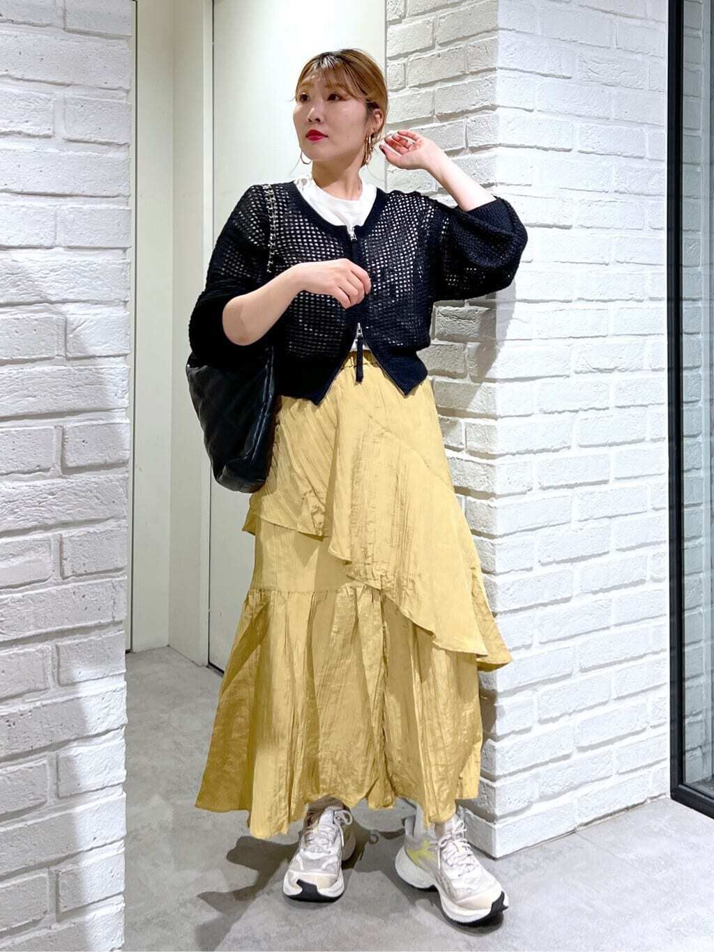  「ワッシャーランダムティアードスカート」|スカート|