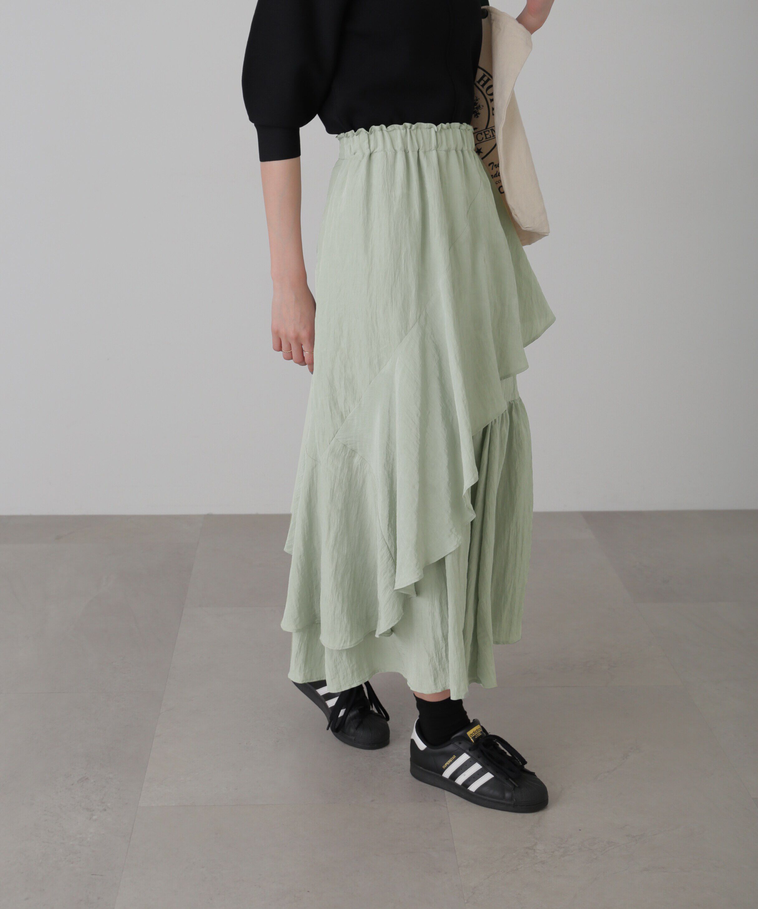  「ワッシャーランダムティアードスカート」|スカート|