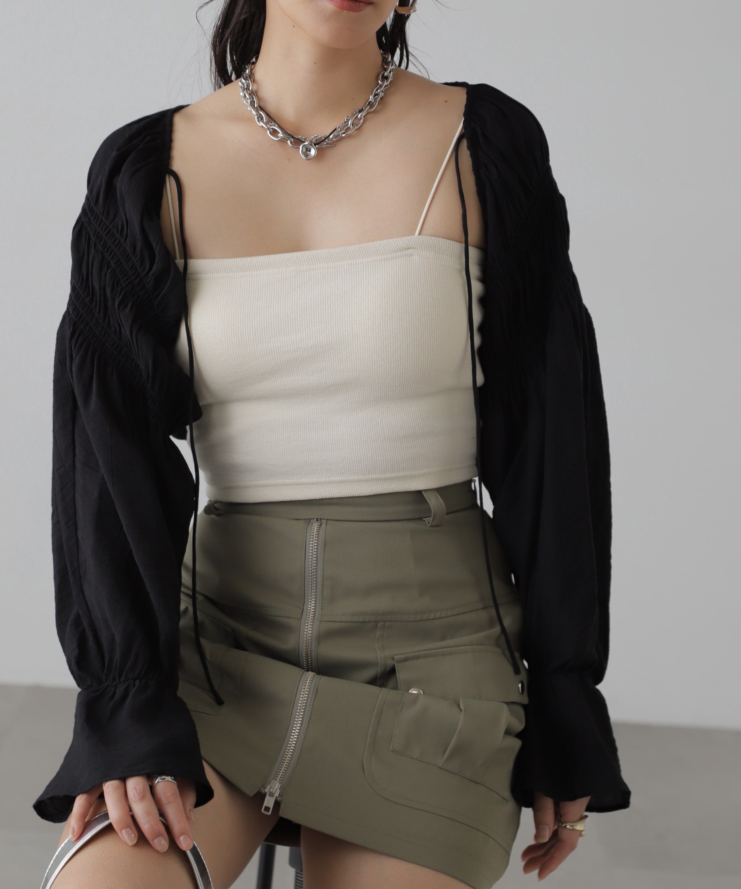  「ショート丈ボレロブラウス」|シャツ・ブラウス|