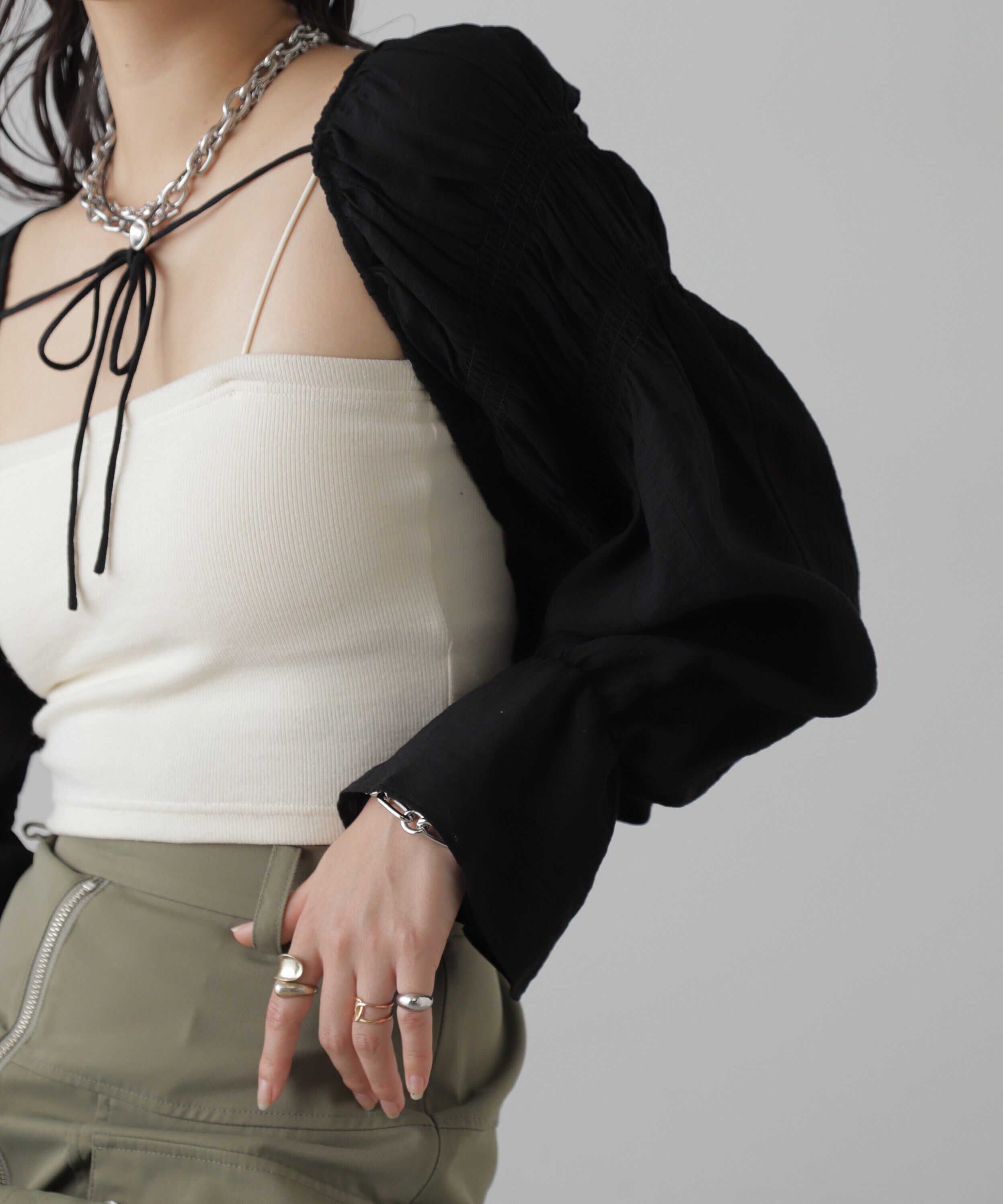  「ショート丈ボレロブラウス」|シャツ・ブラウス|