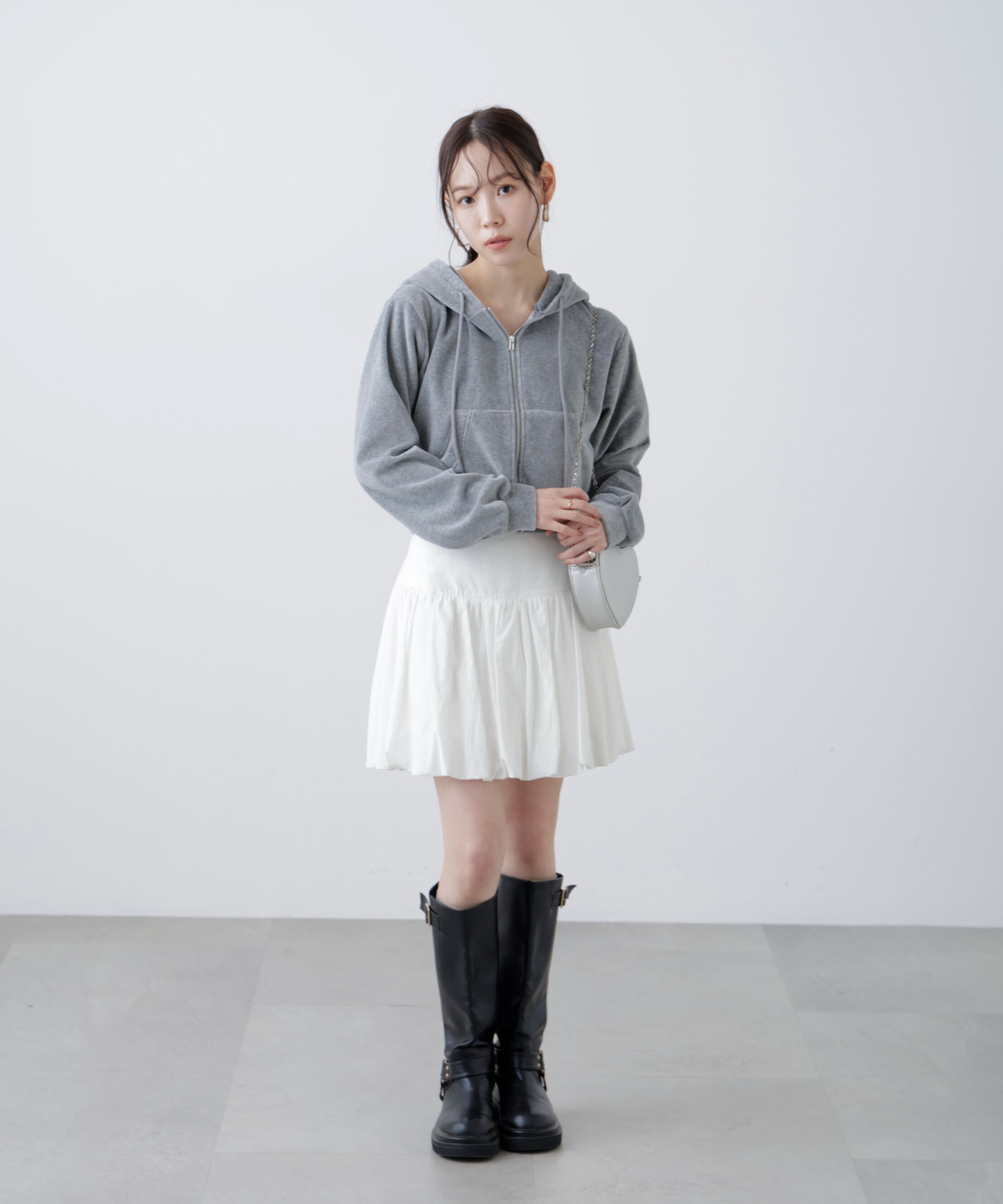  「Ｗジップベロアパーカー」|Tシャツ・カットソー|