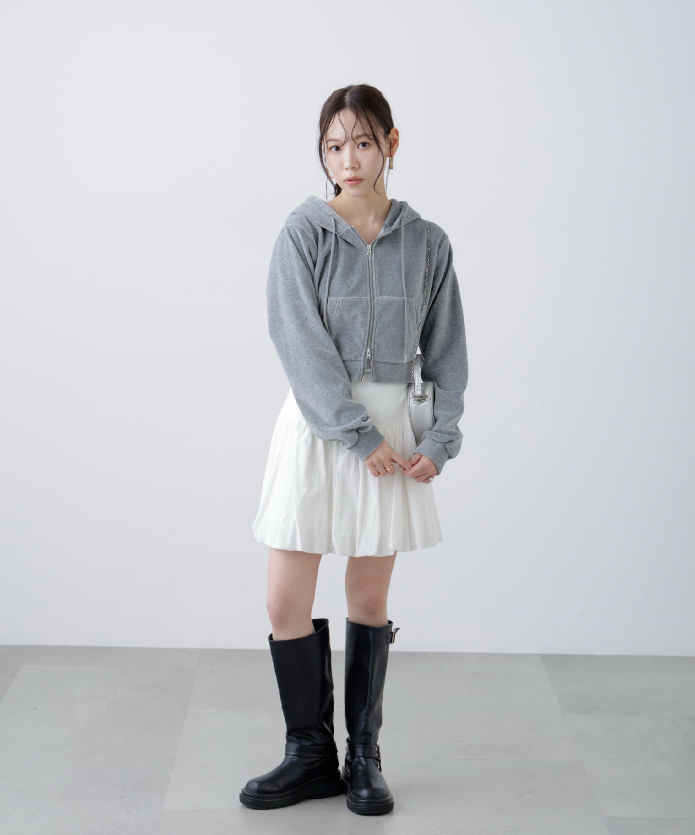  「Ｗジップベロアパーカー」|Tシャツ・カットソー|