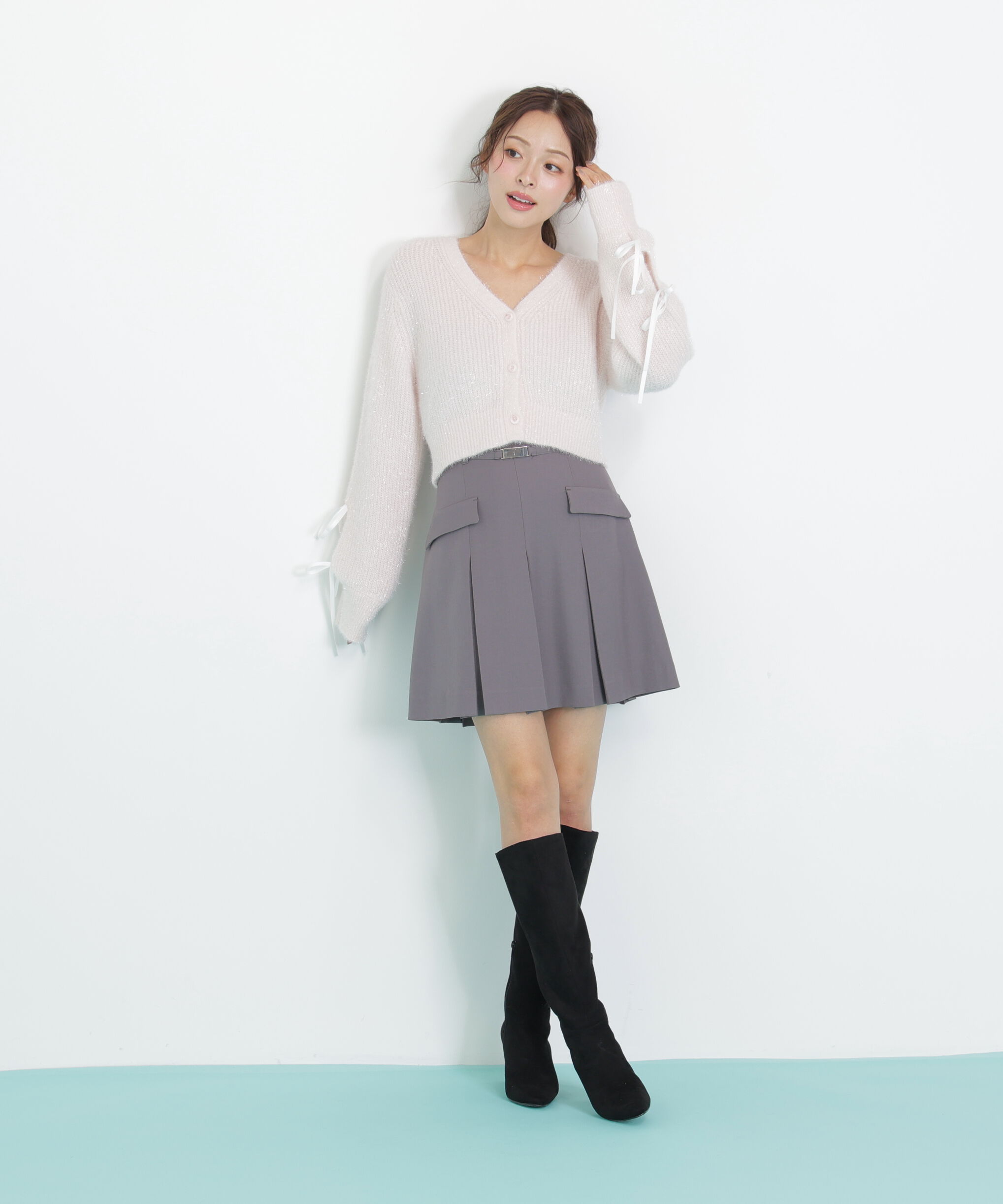  「フィルムフェザーヤーンカーディガン」|ニット・セーター|