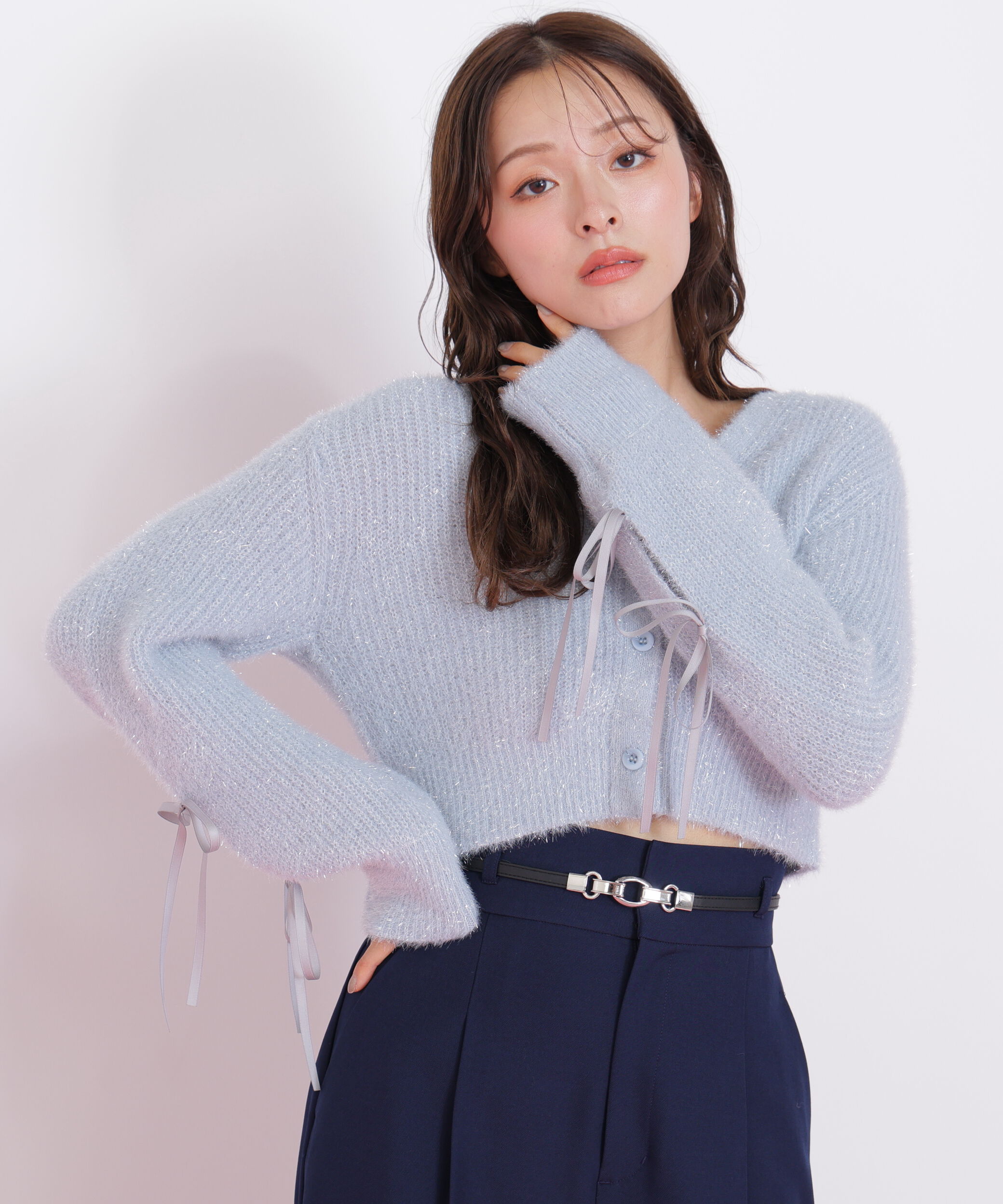  「フィルムフェザーヤーンカーディガン」|ニット・セーター|