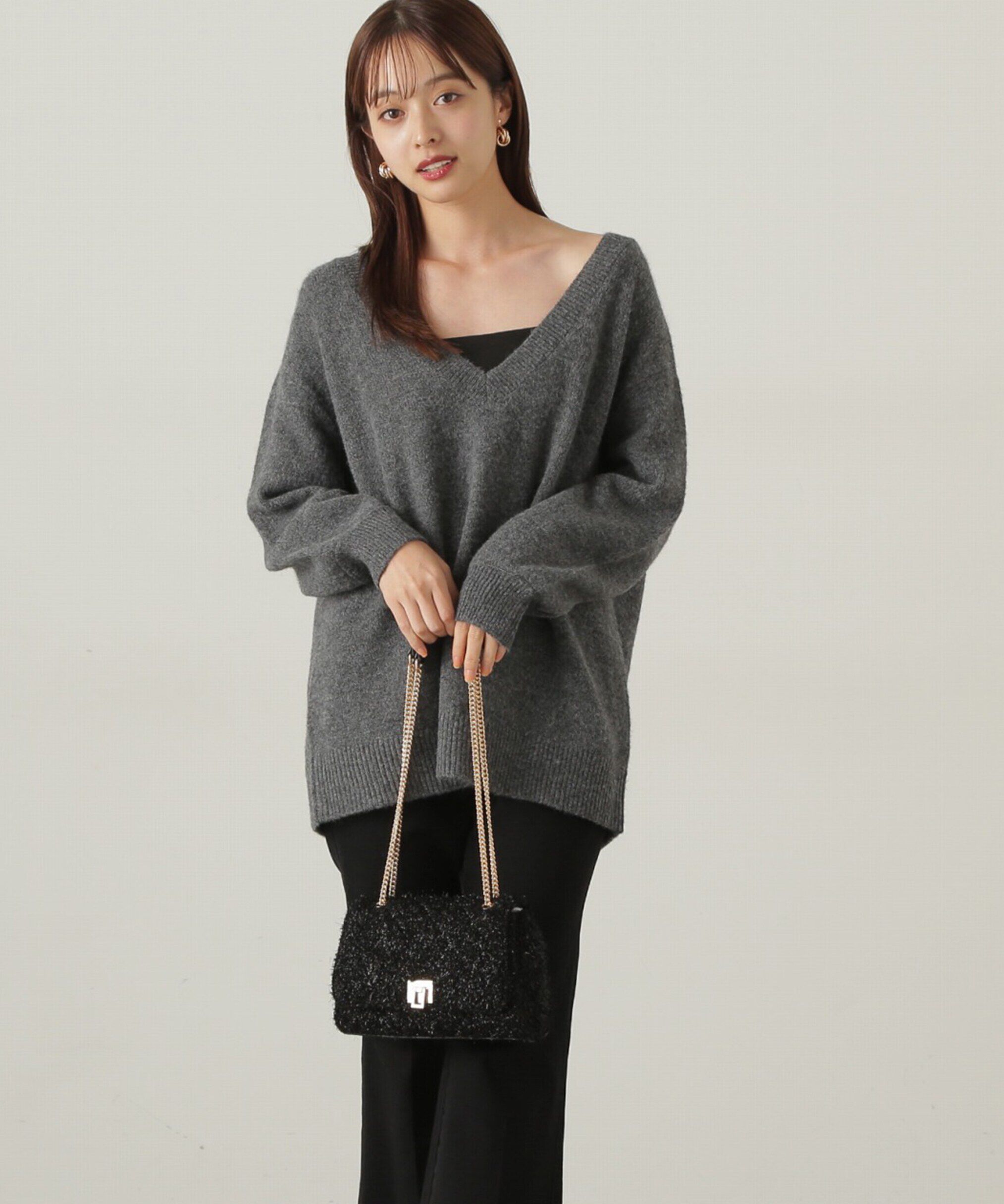 PROPORTION BODY DRESSING「深Vニット　24AW」|ニット・セーター|