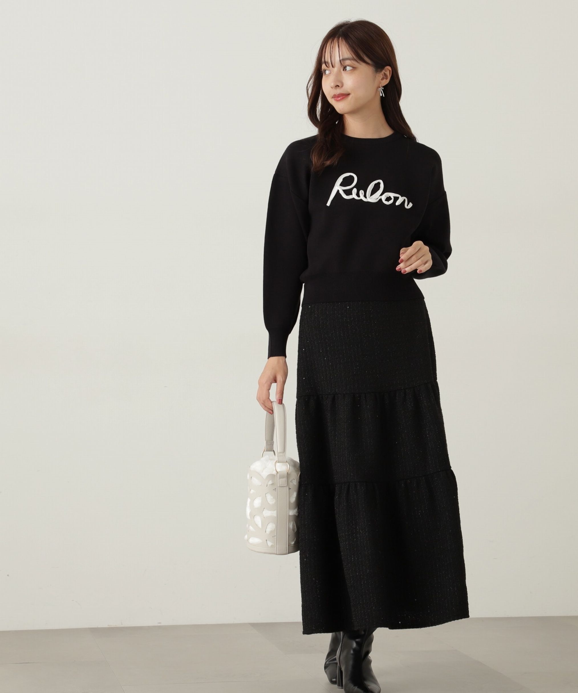 PROPORTION BODY DRESSING「ツイードティアードスカート」|スカート|