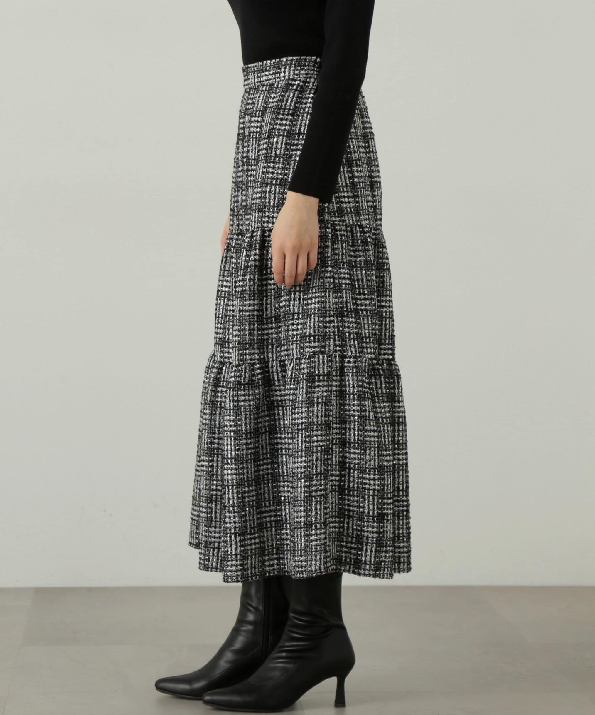 PROPORTION BODY DRESSING「ツイードティアードスカート」|スカート|