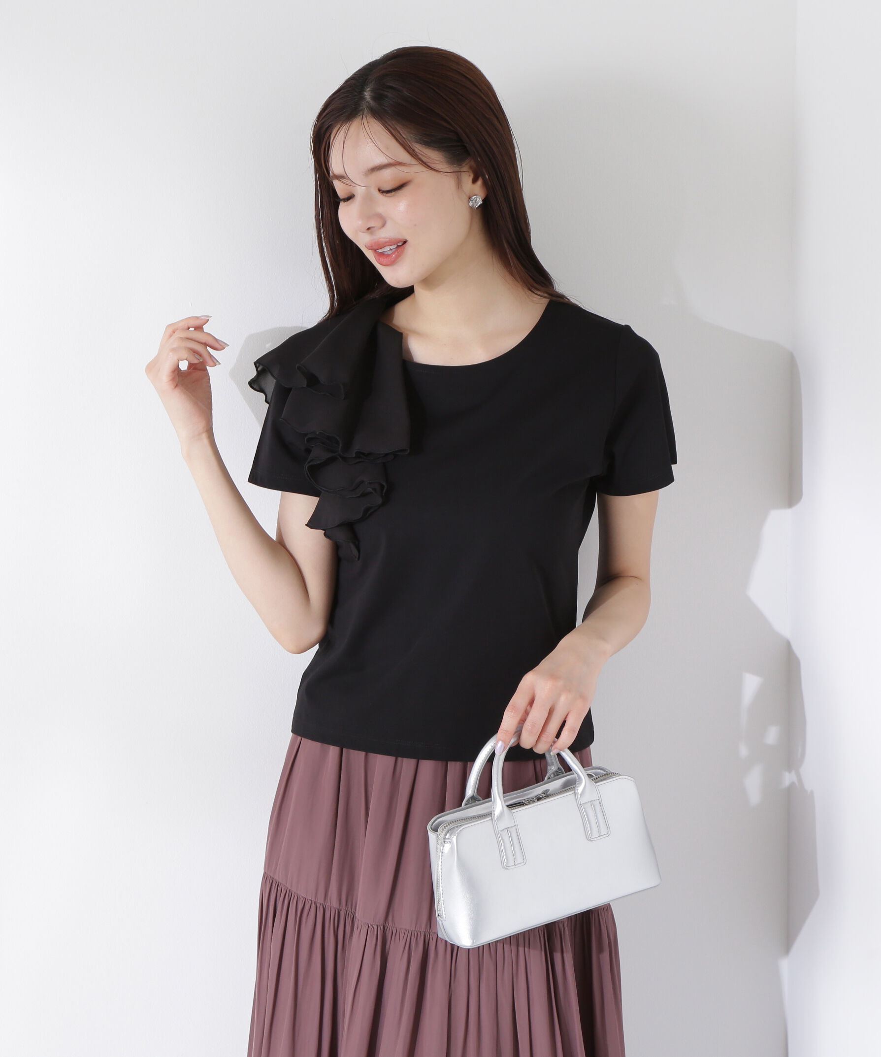 PROPORTION BODY DRESSING「アシメフリルカットソー」|Tシャツ・カットソー|
