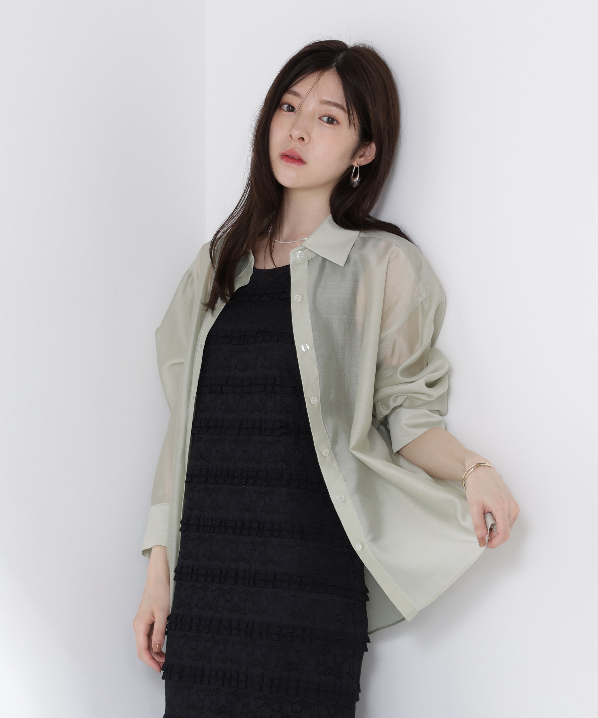 PROPORTION BODY DRESSING「シアーシャツ」|シャツ・ブラウス|