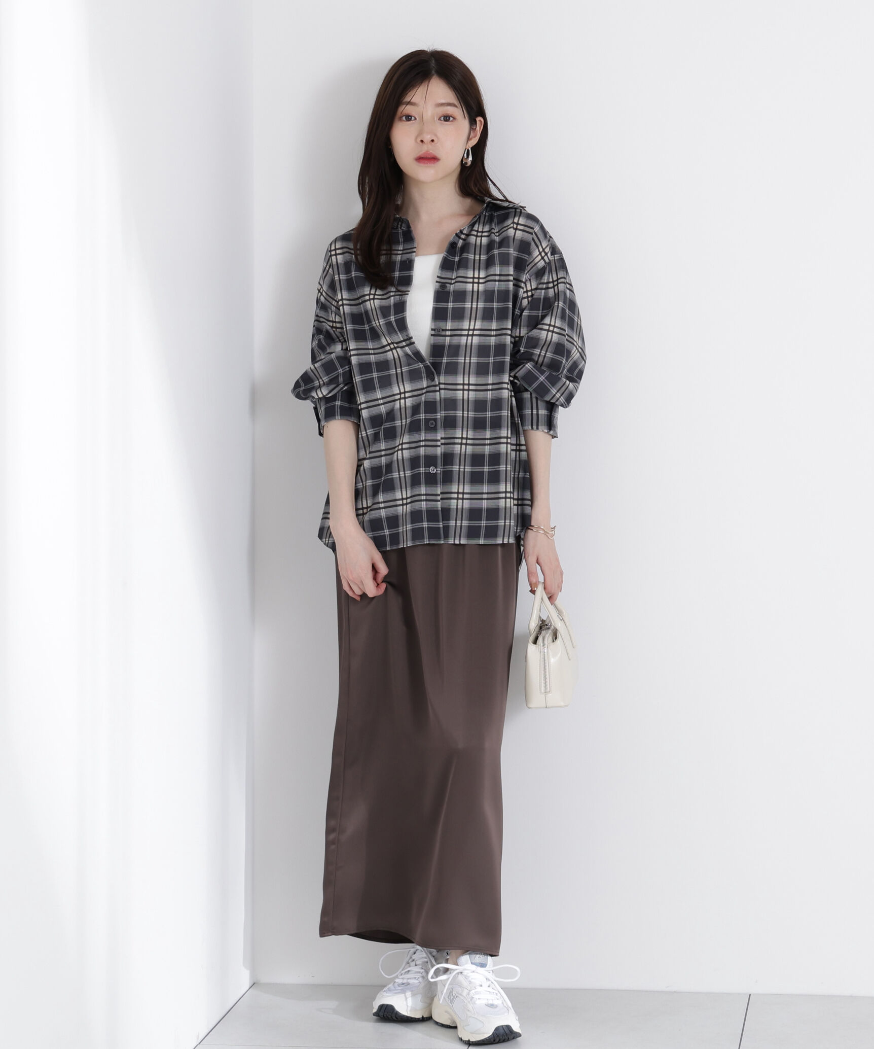 PROPORTION BODY DRESSING「マットサテンスリットスカート」|スカート|