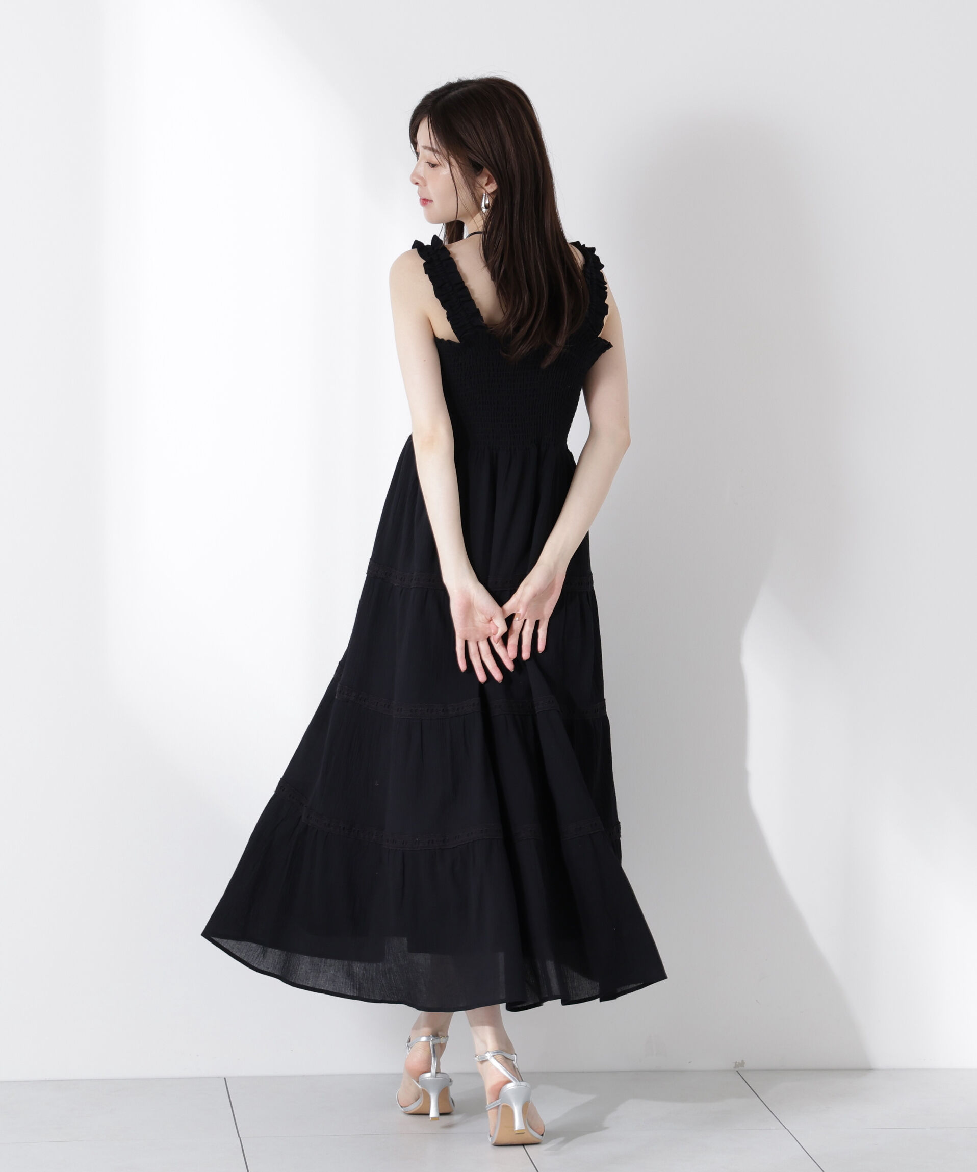 PROPORTION BODY DRESSING「《EDIT COLOGNE》レース付きティアードワンピース」|ワンピース|