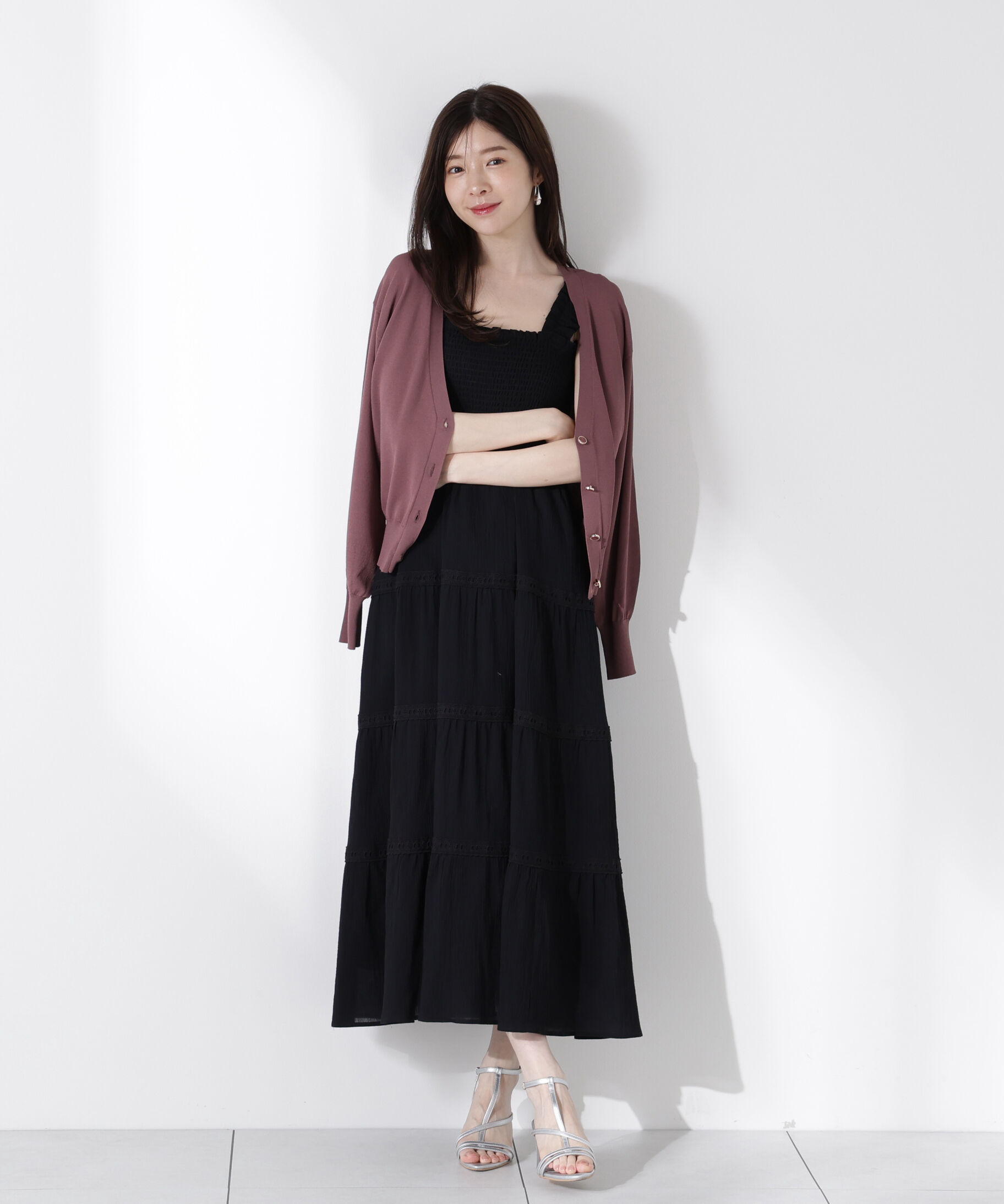 PROPORTION BODY DRESSING「《EDIT COLOGNE》レース付きティアードワンピース」|ワンピース|