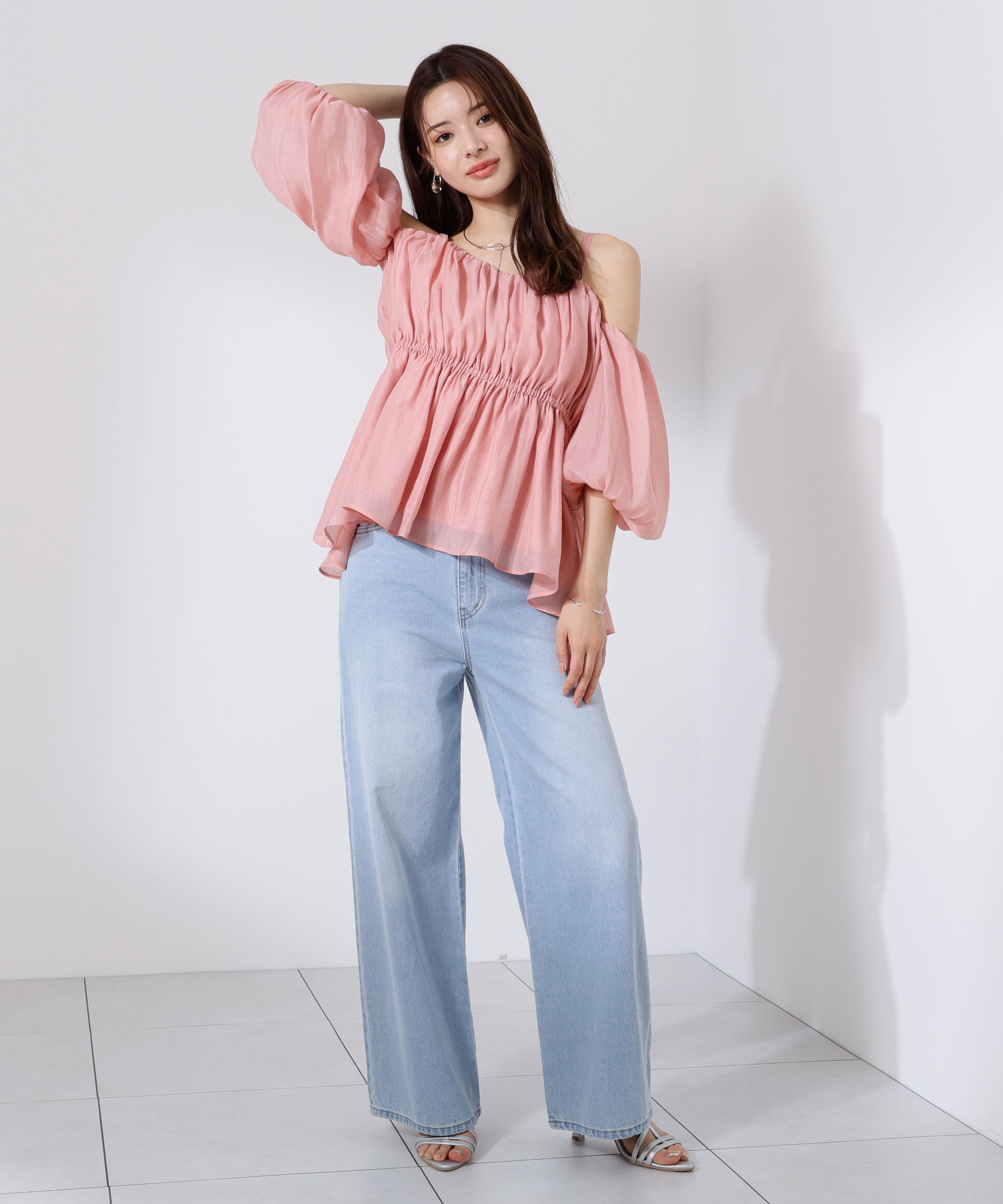 PROPORTION BODY DRESSING「シャーリングオフショルブラウス」|シャツ・ブラウス|