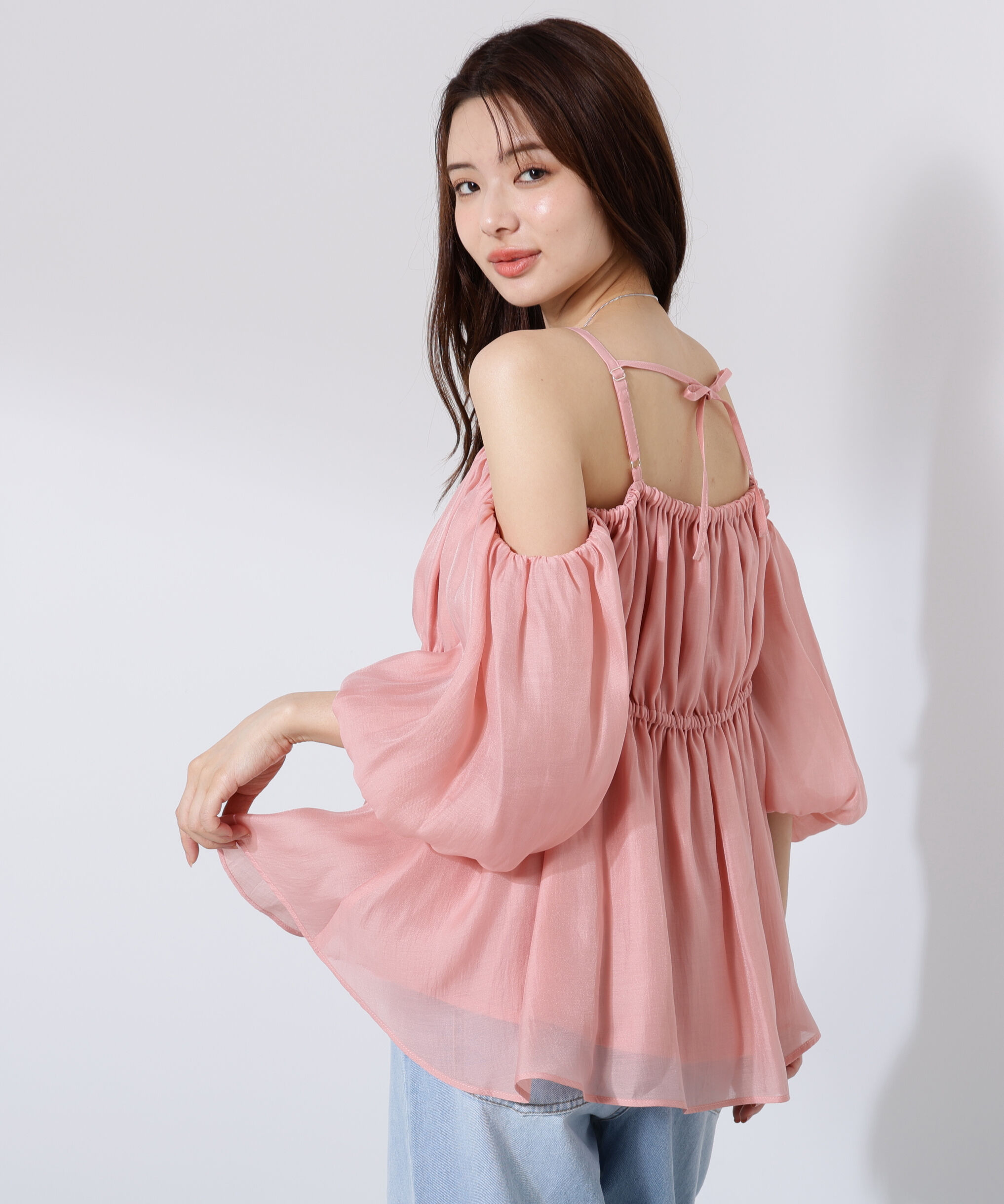 PROPORTION BODY DRESSING「シャーリングオフショルブラウス」|シャツ・ブラウス|