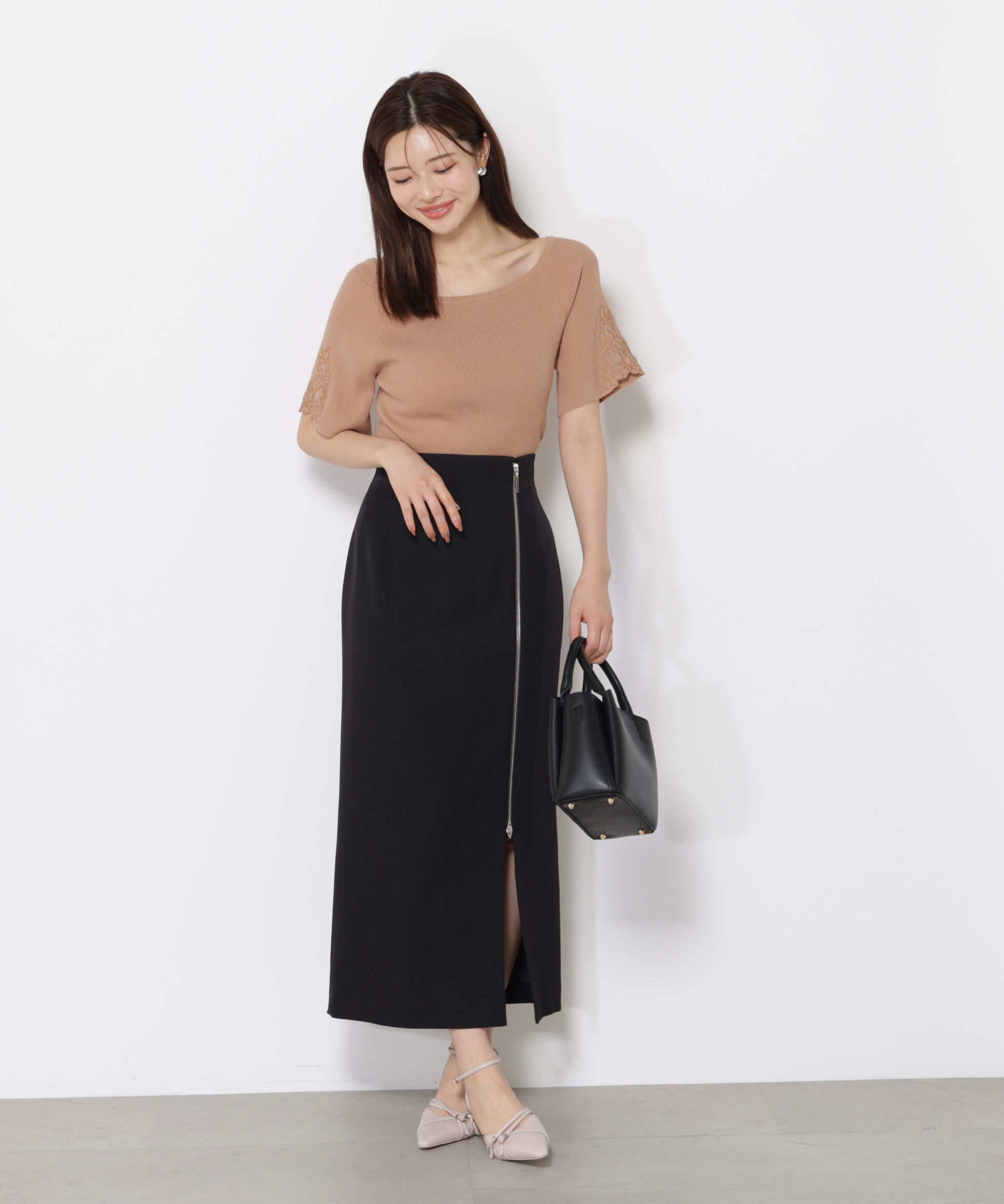 PROPORTION BODY DRESSING「サイドファスナータイトスカート」|スカート|