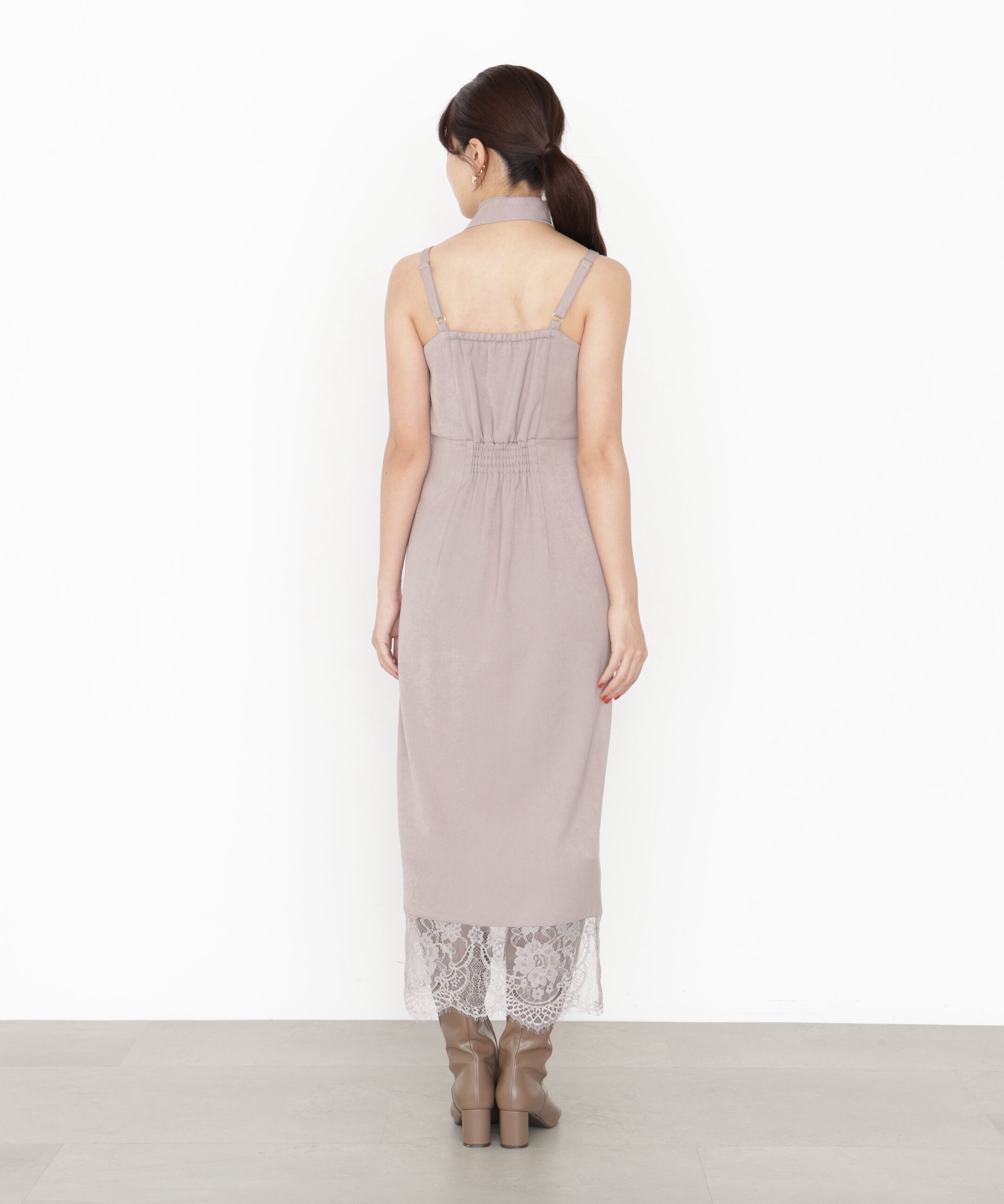 PROPORTION BODY DRESSING「レース付きキャミワンピース 25AW」|ワンピース|