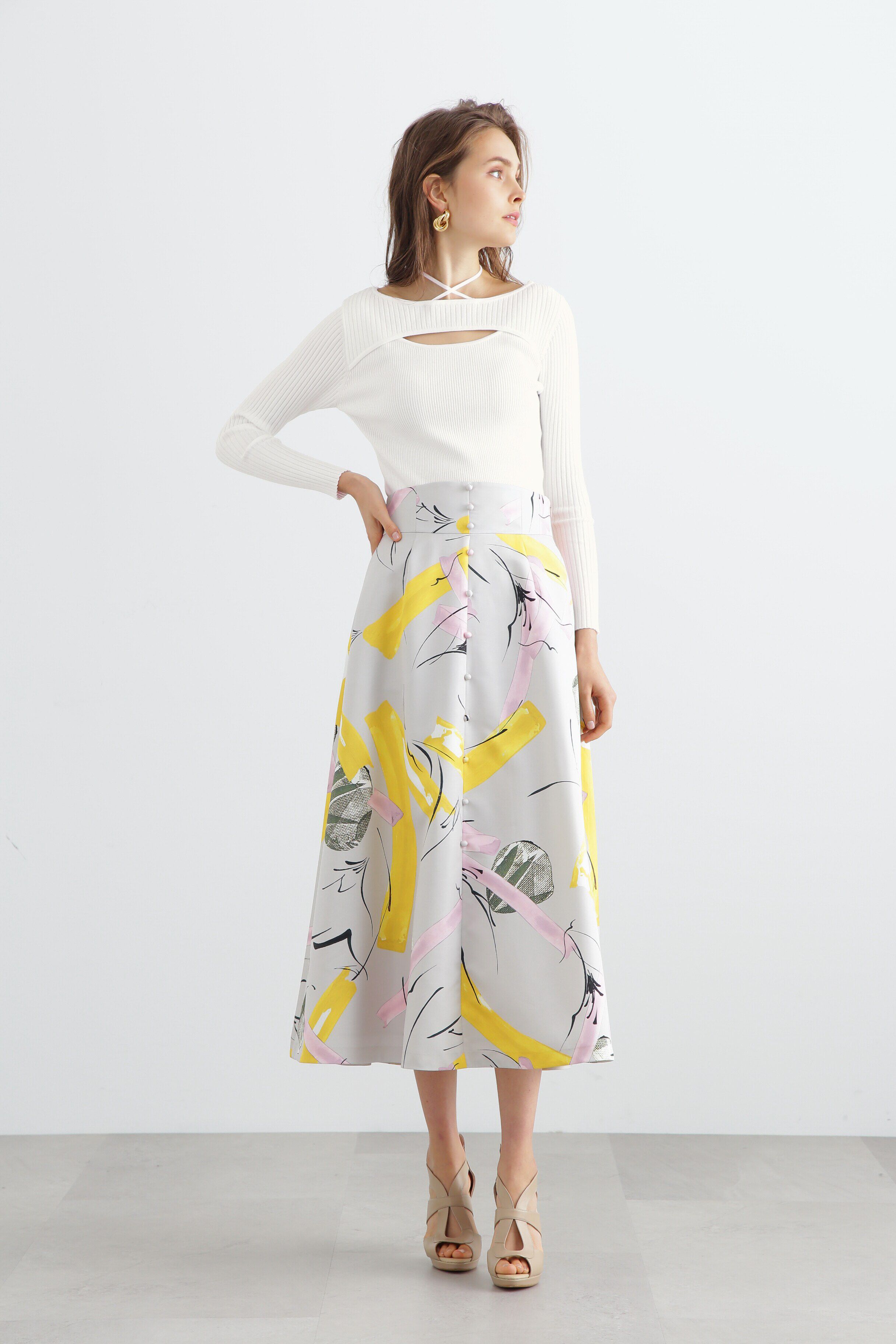  「◆ミックスリブカットアウトプルオーバー」|ニット・セーター|