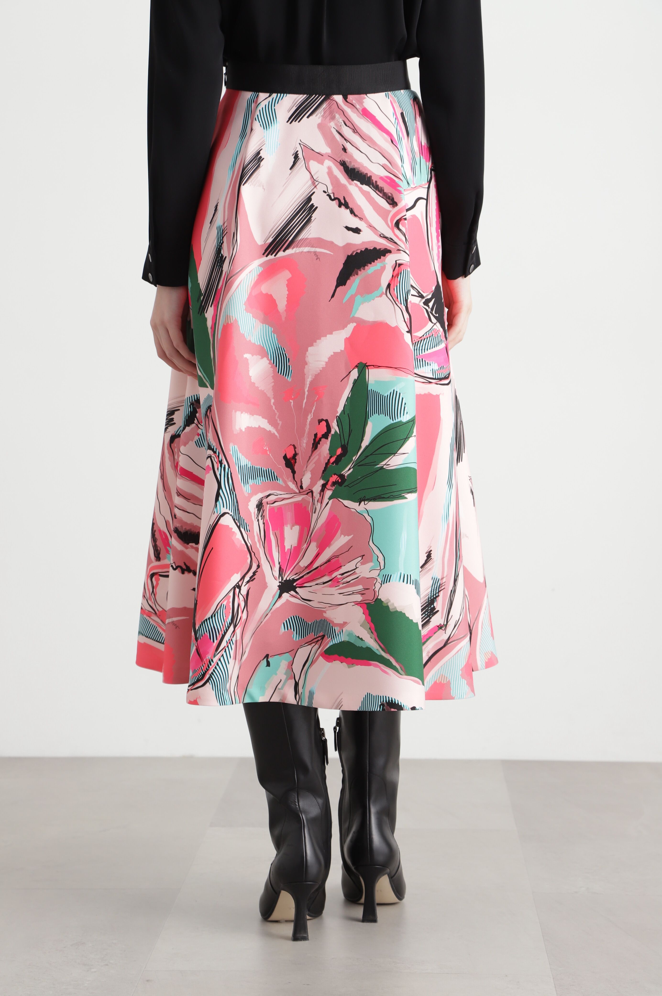  「◆アートフラワープリントスカート」|スカート|