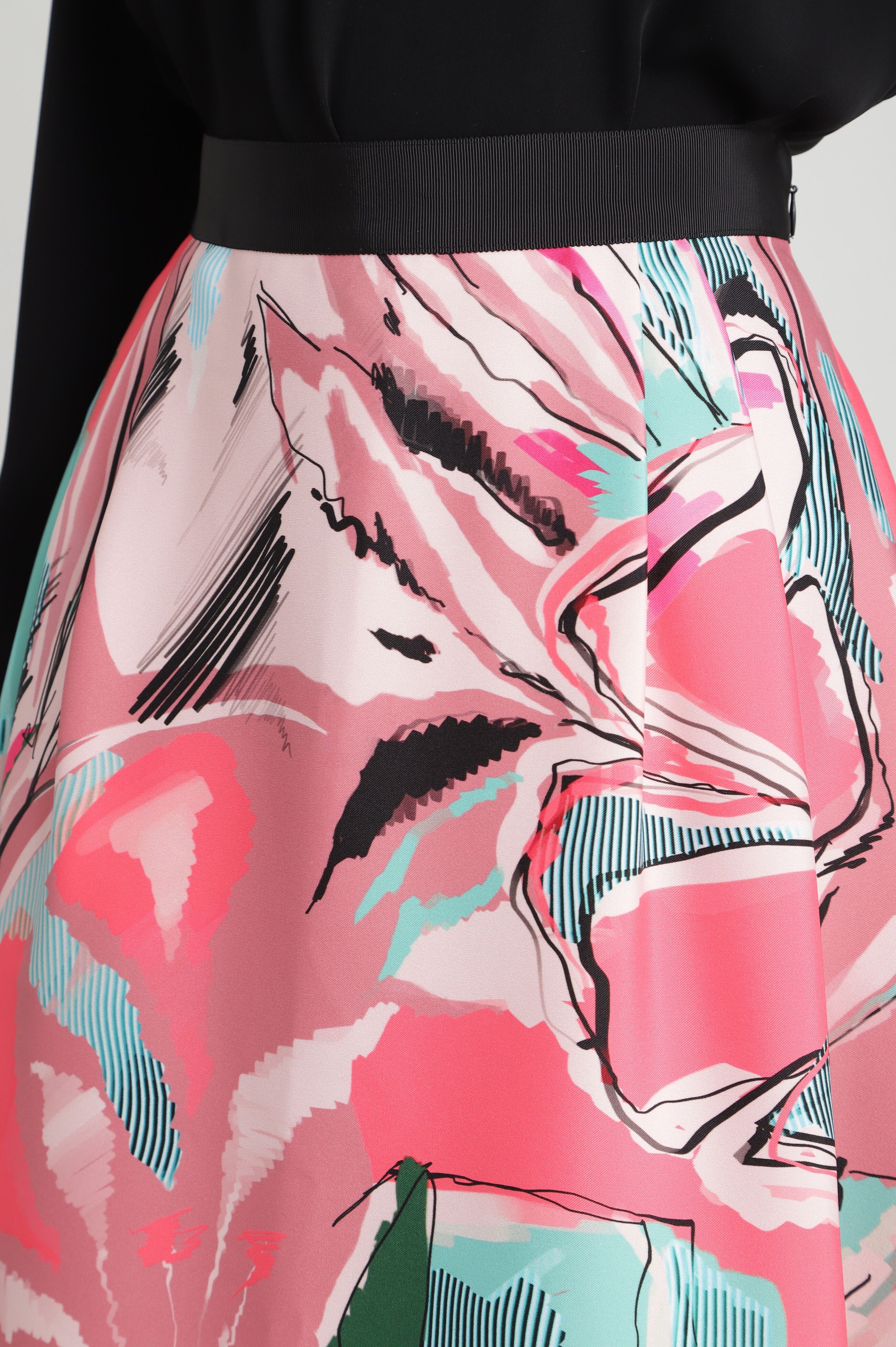  「◆アートフラワープリントスカート」|スカート|