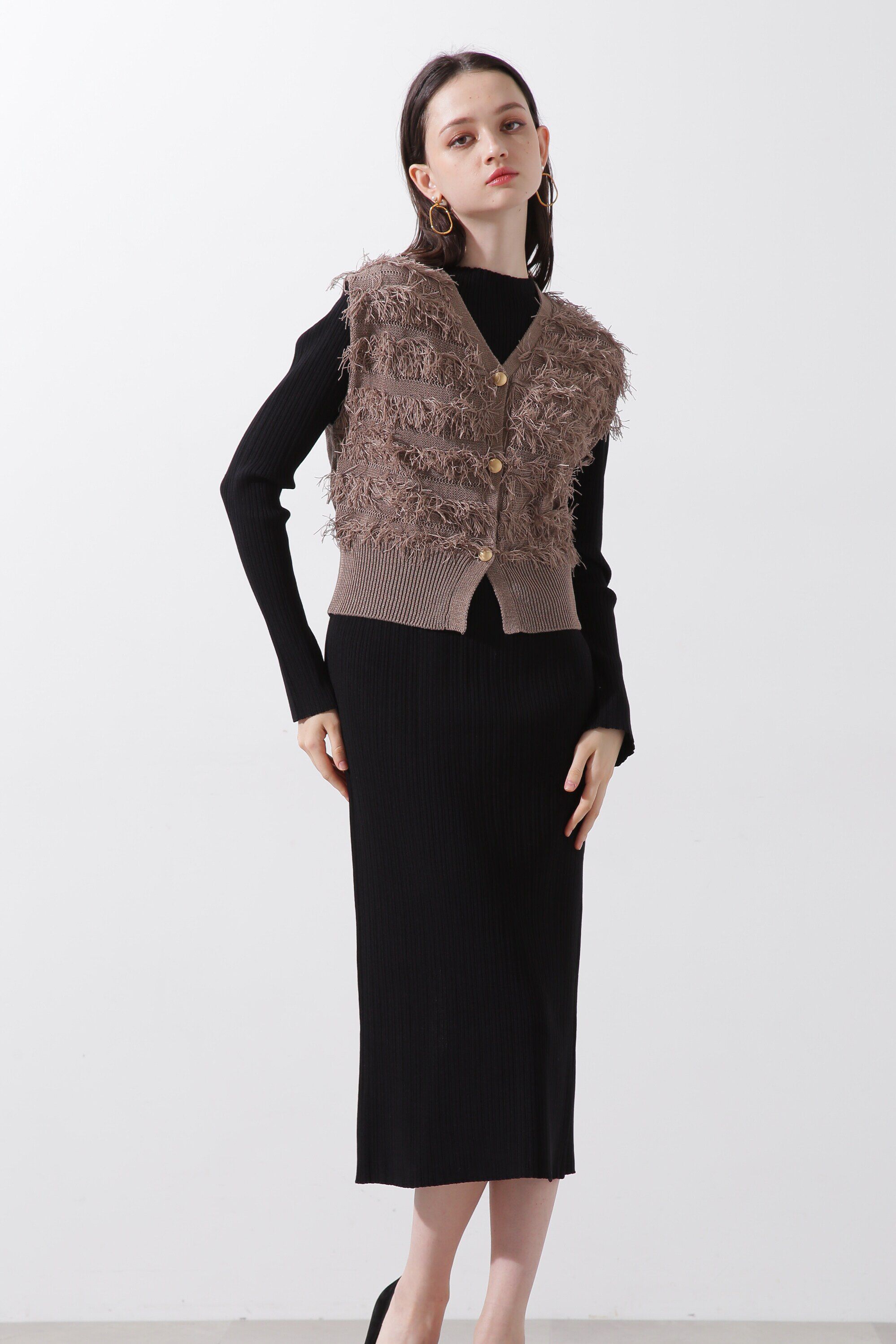  「◆レイヤードニットワンピース」|ワンピース|モカ6