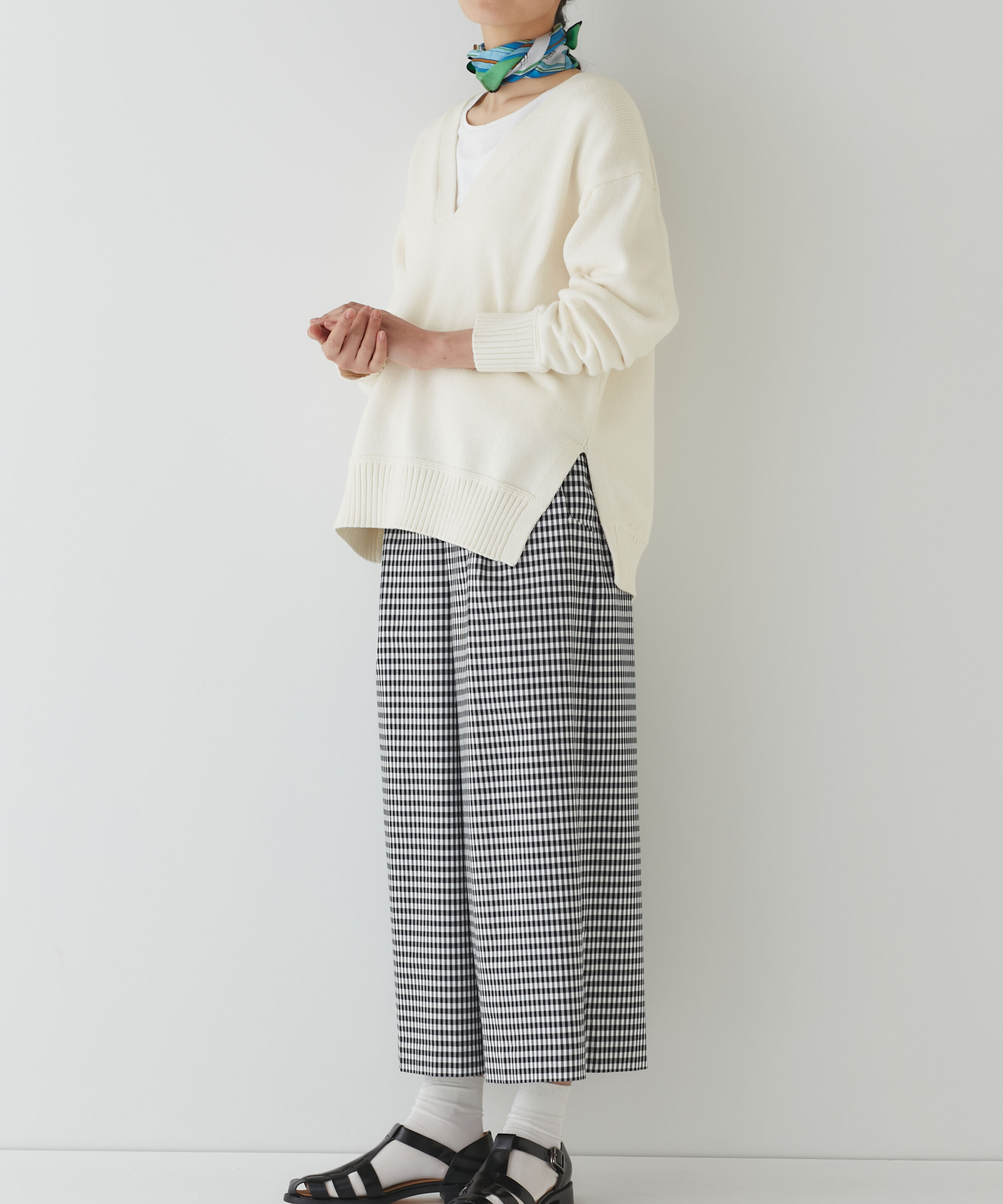  「◆Ｖネックチュニックトップス」|ニット・セーター|