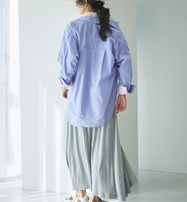Doux archives「シアー２ＷＡＹシャツ（ストライプ／チェック）」|シャツ・ブラウス|