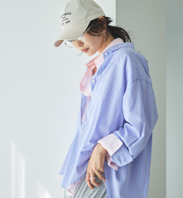 Doux archives「シアー２ＷＡＹシャツ（ストライプ／チェック）」|シャツ・ブラウス|