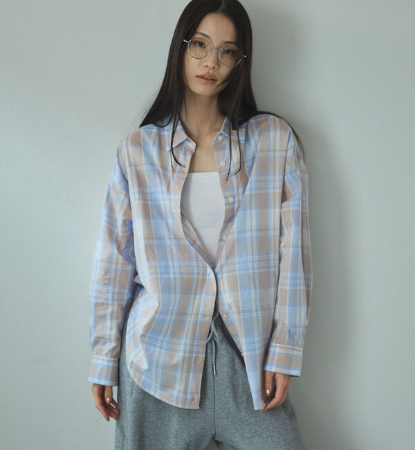 Doux archives「シアー２ＷＡＹシャツ（ストライプ／チェック）」|シャツ・ブラウス|