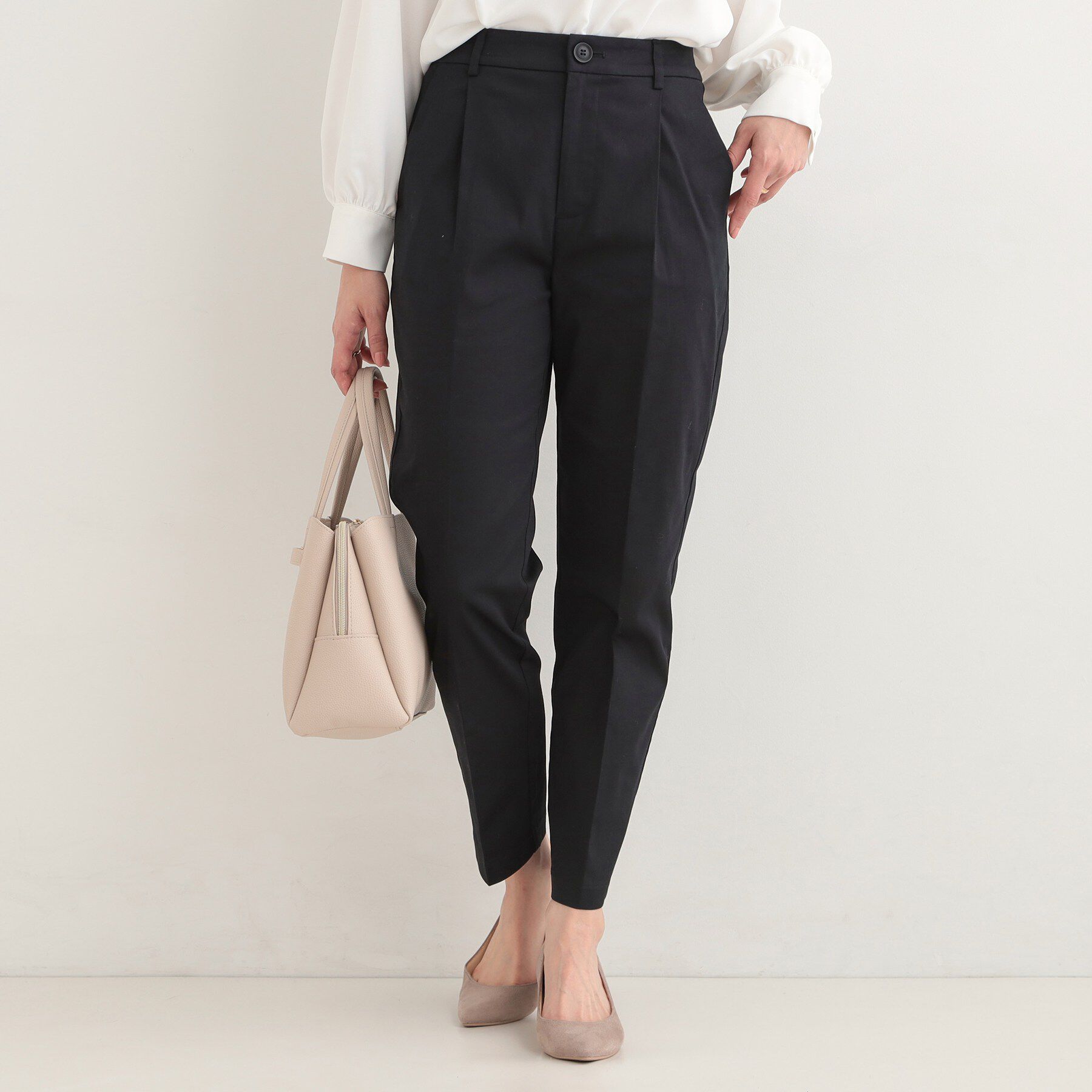 SHOO･LA･RUE「【洗濯機可/SS-LL/美脚シルエット】脚を真っ直ぐに見せてくれる スティックパンツ」|その他|ブラック(019)