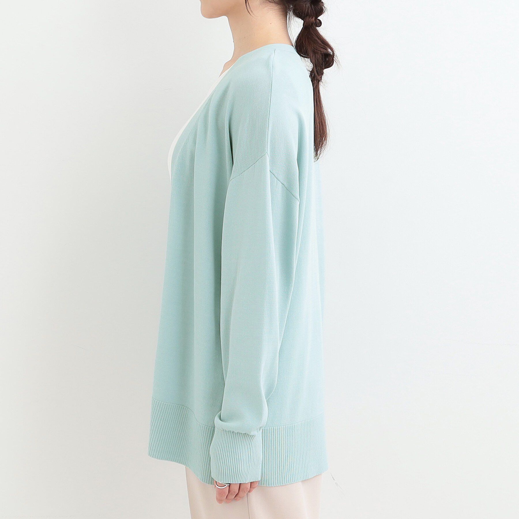 SHOO･LA･RUE「【洗濯機可/ひんやり/UV】さらっとしたタッチが心地よい 体型カバーも叶う　ロングカーディガン」|カーディガン|