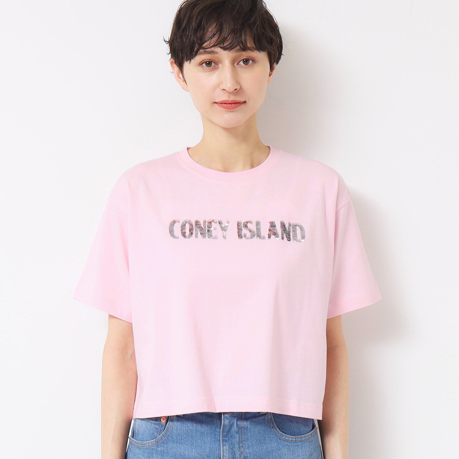 Dessin「【洗える】スパンコールロゴTシャツ（XS～L）」|Tシャツ・カットソー|