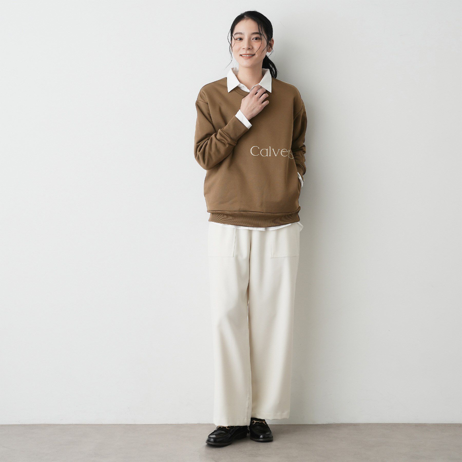 Dessin「【洗える】裏起毛ロゴスウェット」|パーカー|