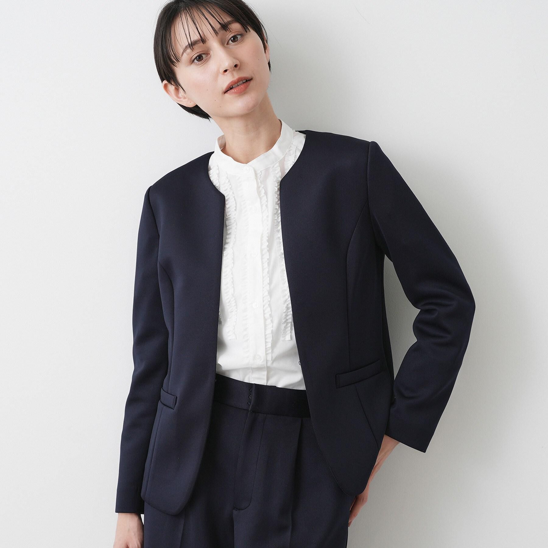 Dessin「【入卒/セレモニー/お仕事/セットアップ可能】ソフトボンディングジャケット」|ノーカラージャケット|